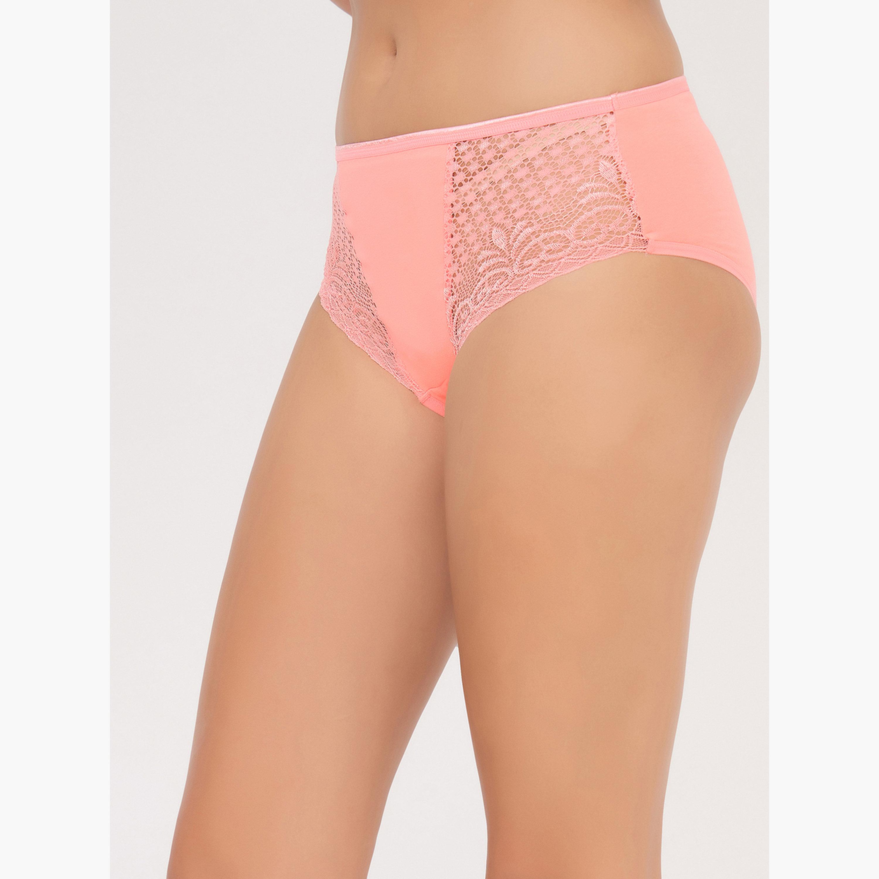 Clovia Pack of 3-Mid Waist Hipster Panty with Lace Wings - Cotton-women-clothing-lingerie-panties-image-5