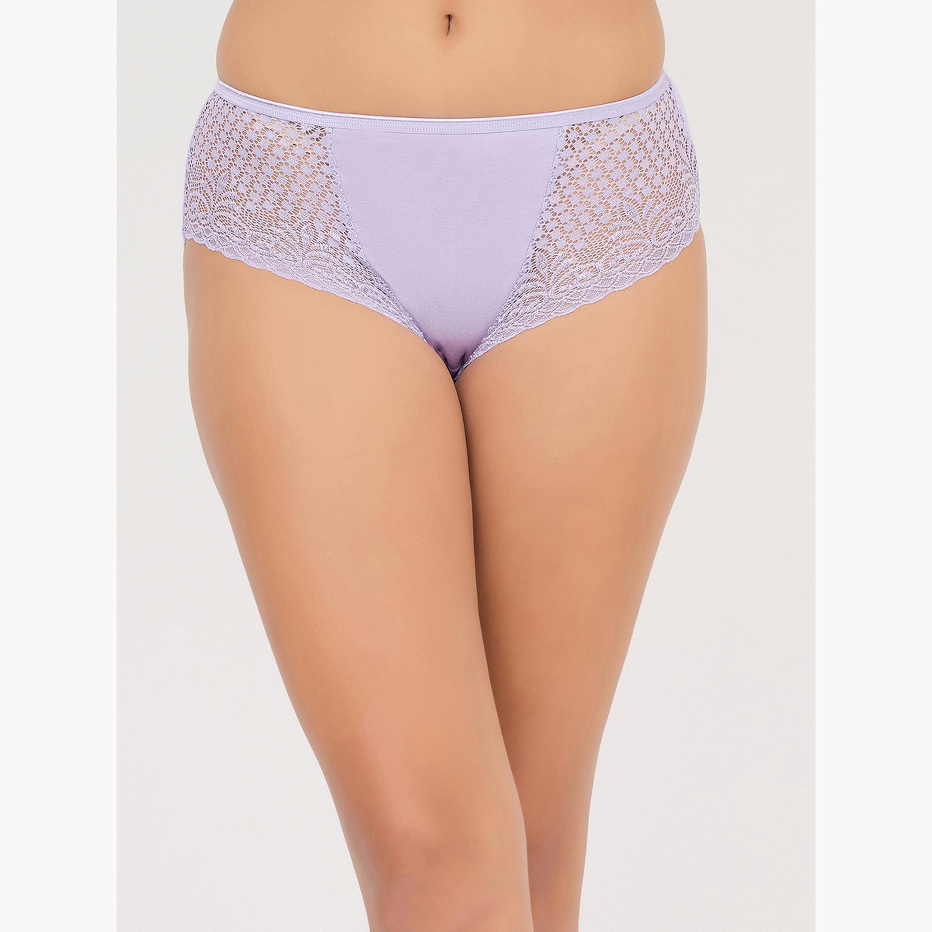 طقم سراويل داخلية هيبستر بتفاصيل دانتيل من 3 قطع-women-clothing-lingerie-panties-image-4