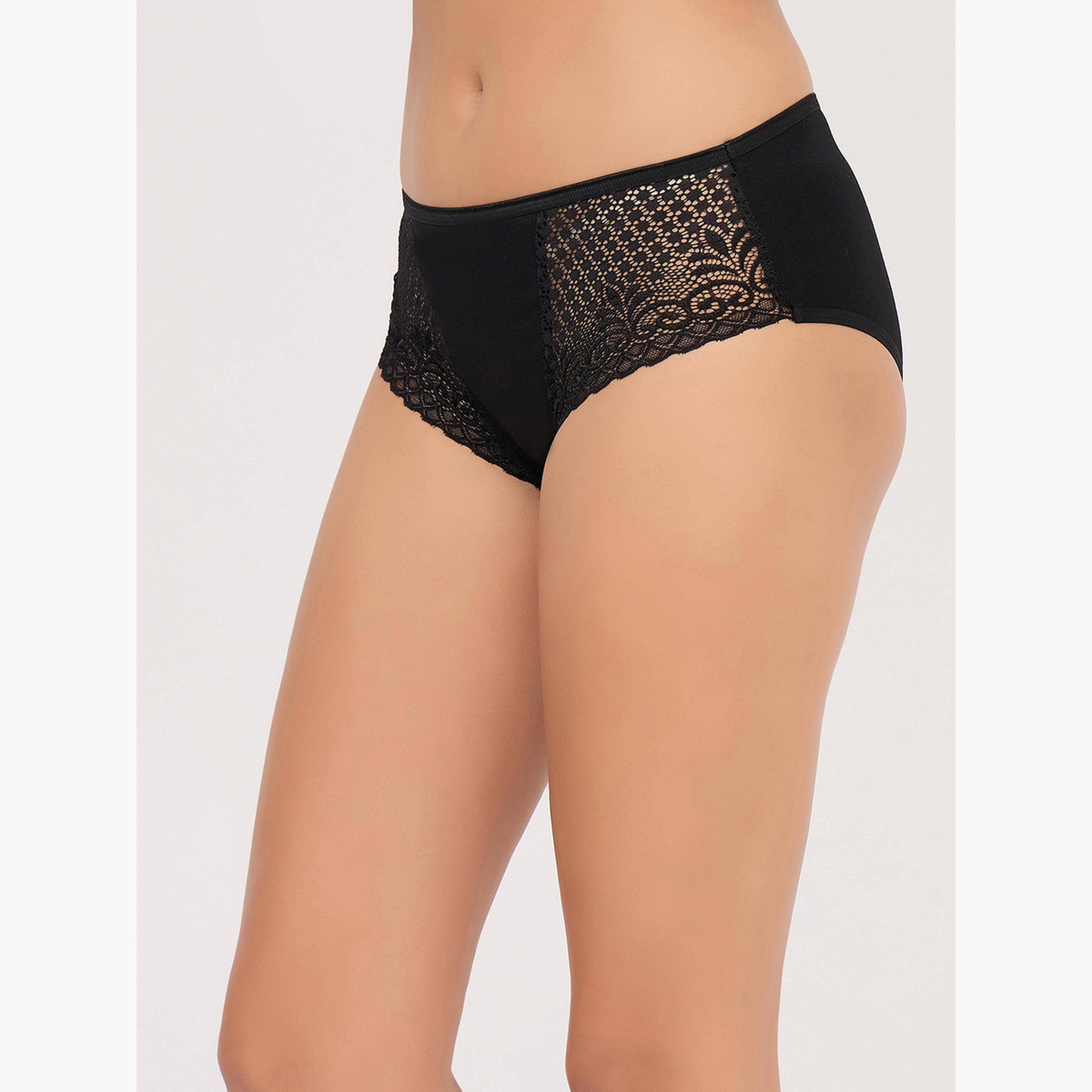 طقم سراويل داخلية هيبستر بتفاصيل دانتيل من 3 قطع-women-clothing-lingerie-panties-image-6