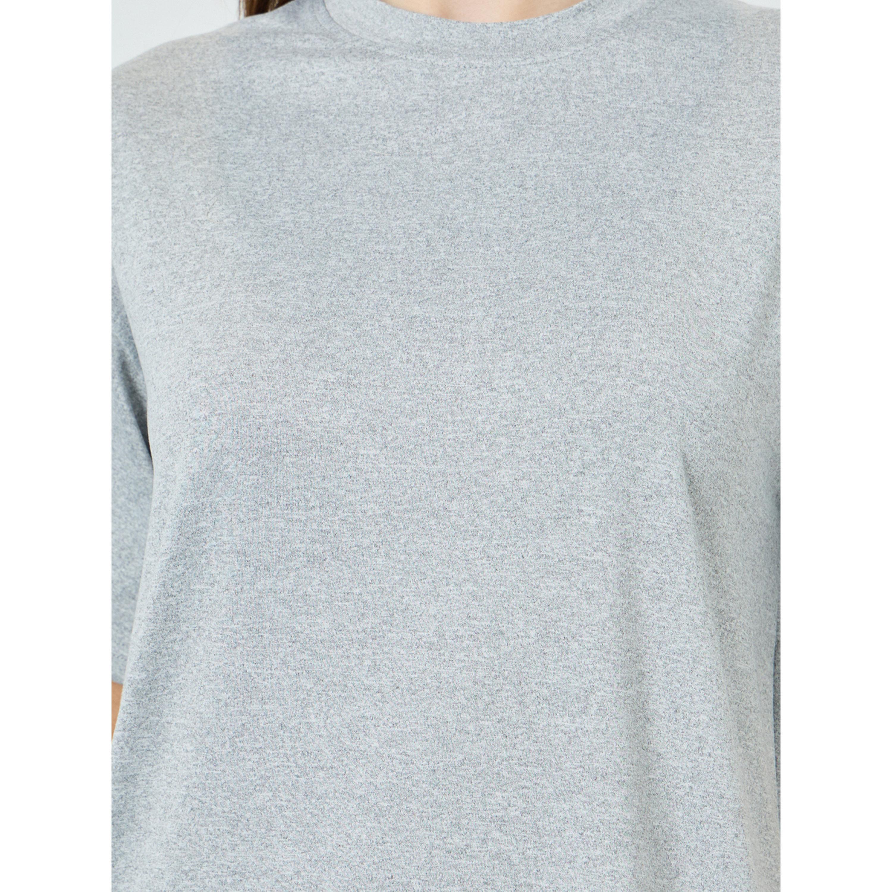 Styli Women Grey Solid Oversized T-Shirt-women-clothing-tshirts-image-4