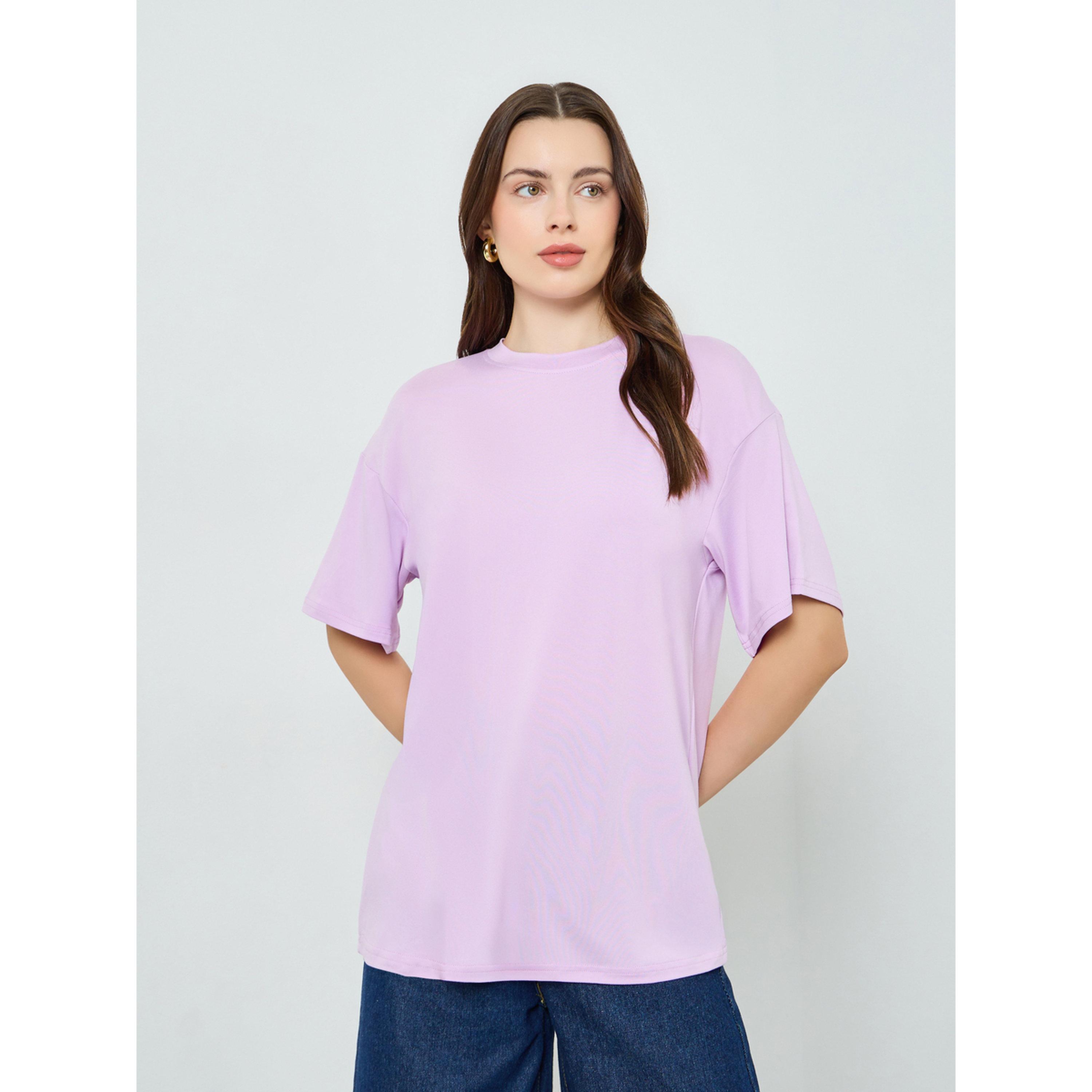 Styli Women Purple Oversized T-Shirt-women-clothing-tshirts-image-1