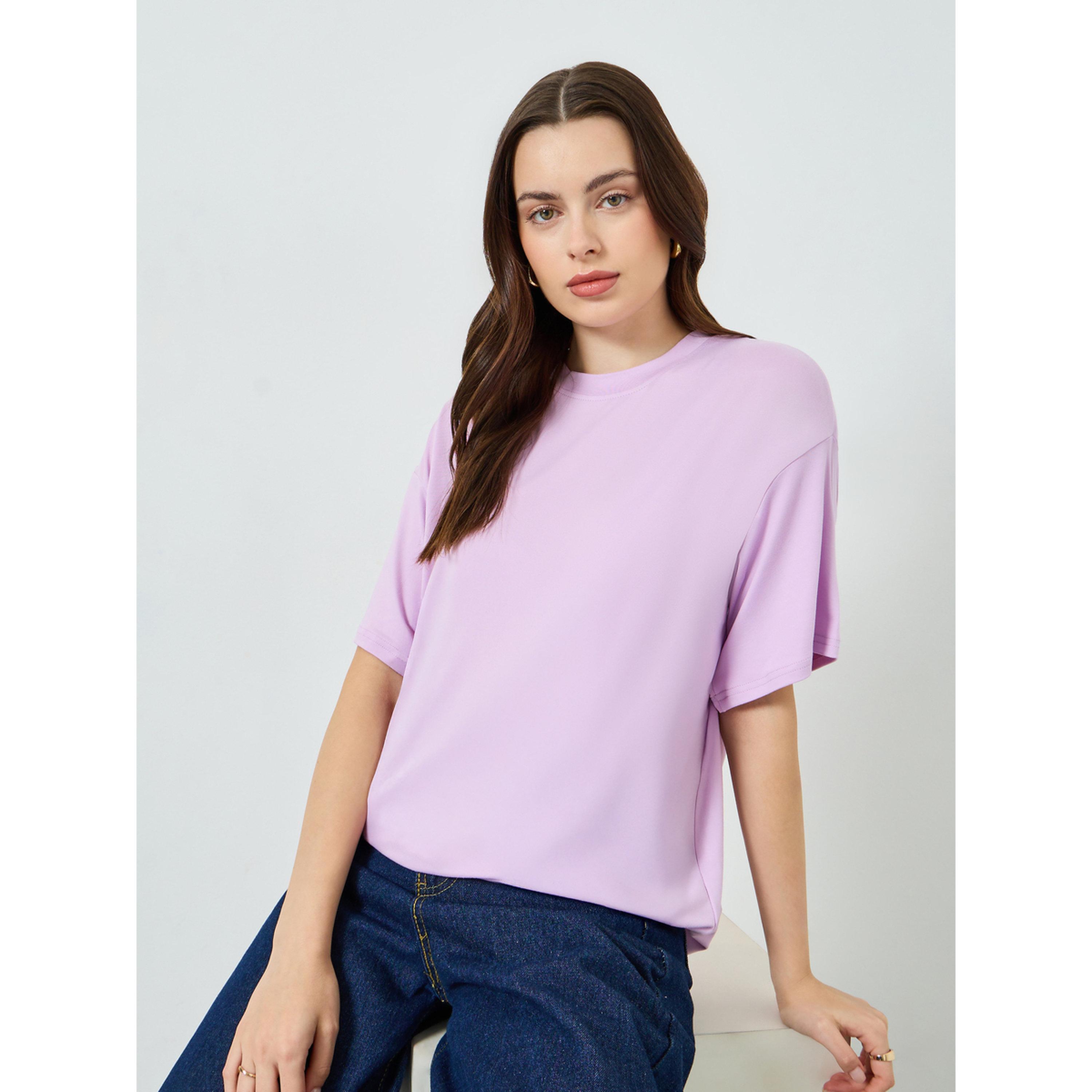 Styli Women Purple Oversized T-Shirt-women-clothing-tshirts-image-3