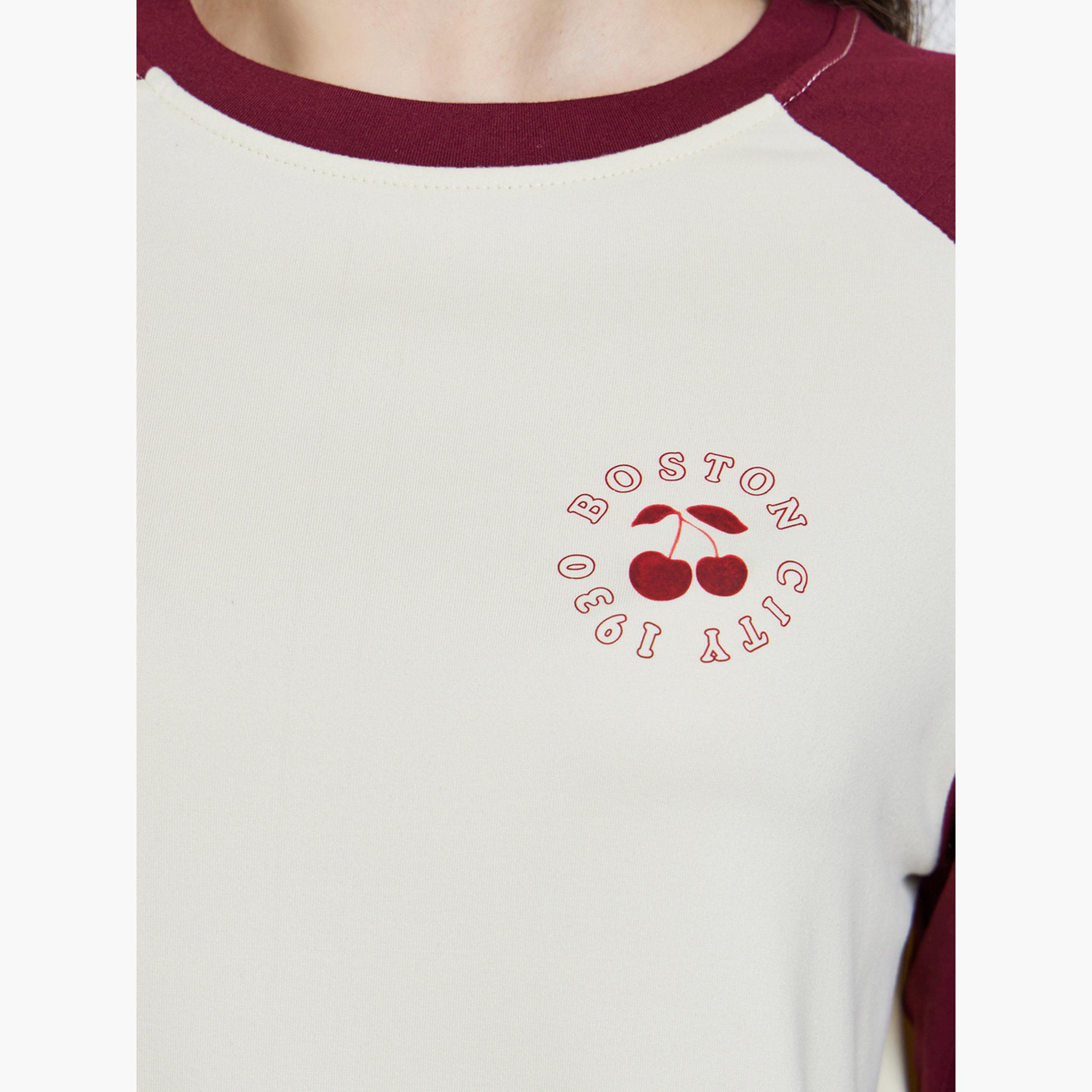Styli Women Color Block Raglan Sleeve T-Shirt-women-clothing-tshirts-image-4