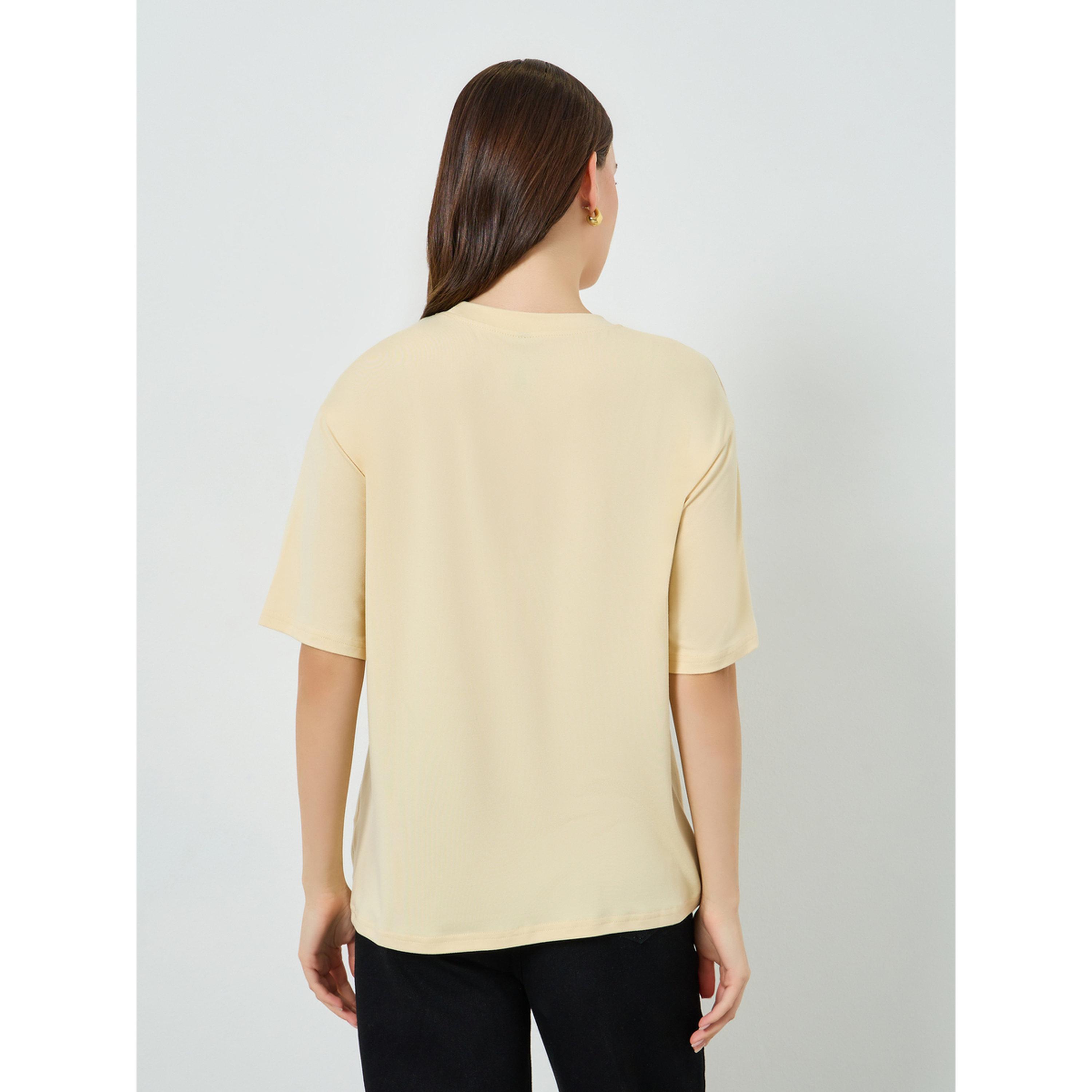 Styli Women Beige Floral Graphic Oversized T-Shirt-women-clothing-tshirts-image-4