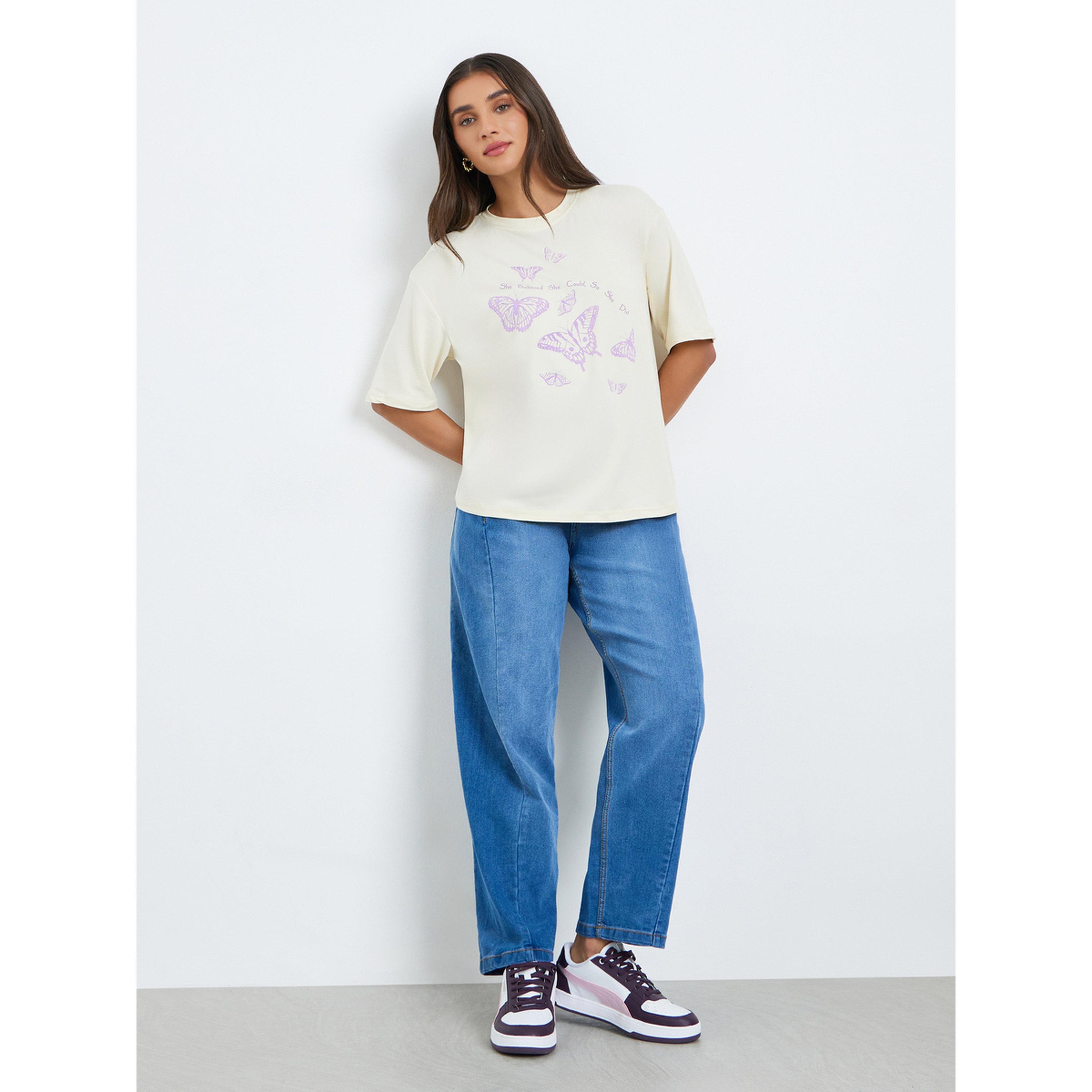 تيشيرت بطبعة فراشة جرافيك-women-clothing-tshirts-image-2