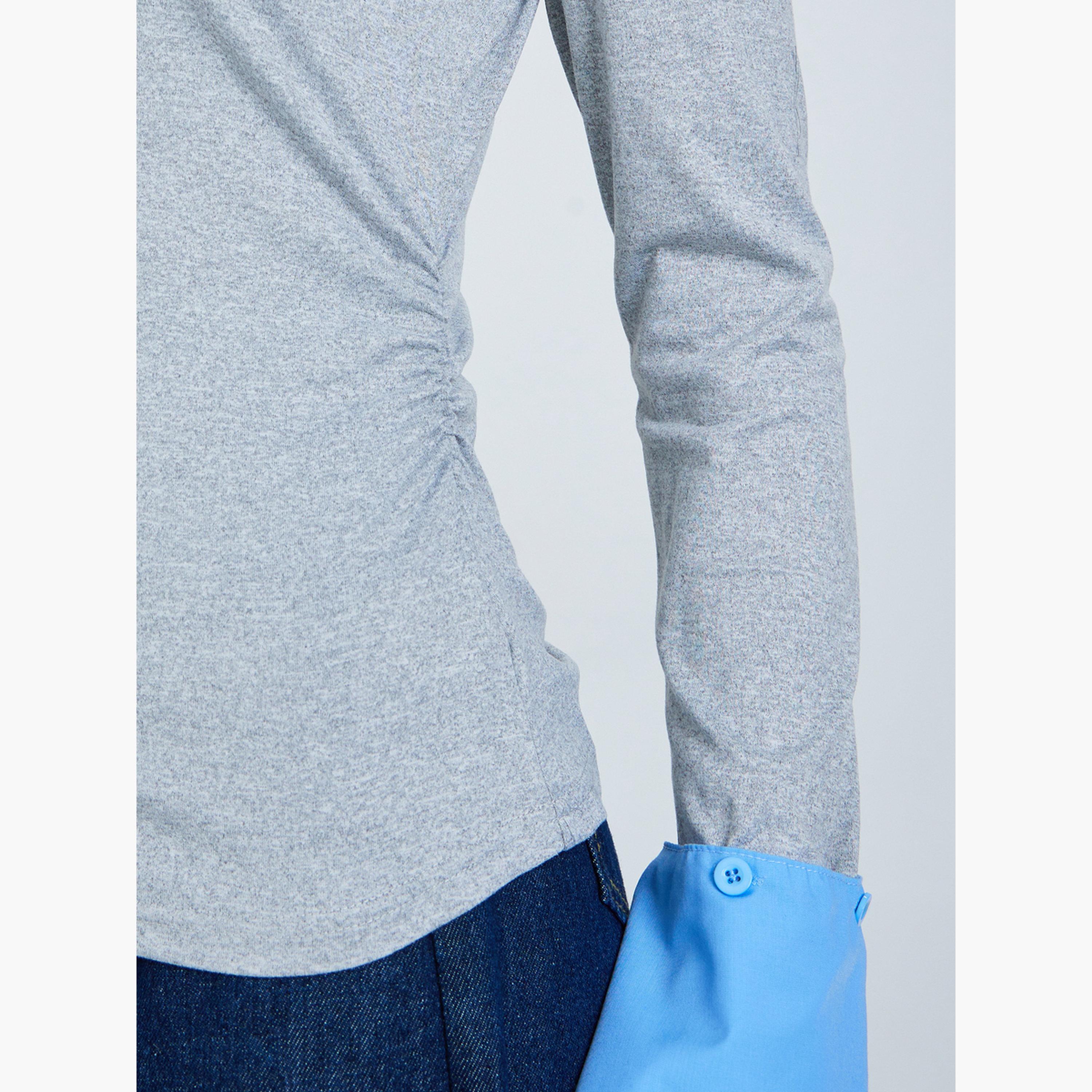 بلوزة محبوكة ضيقة بأكمام قابلة للفصل-women-clothing-tshirts-image-4