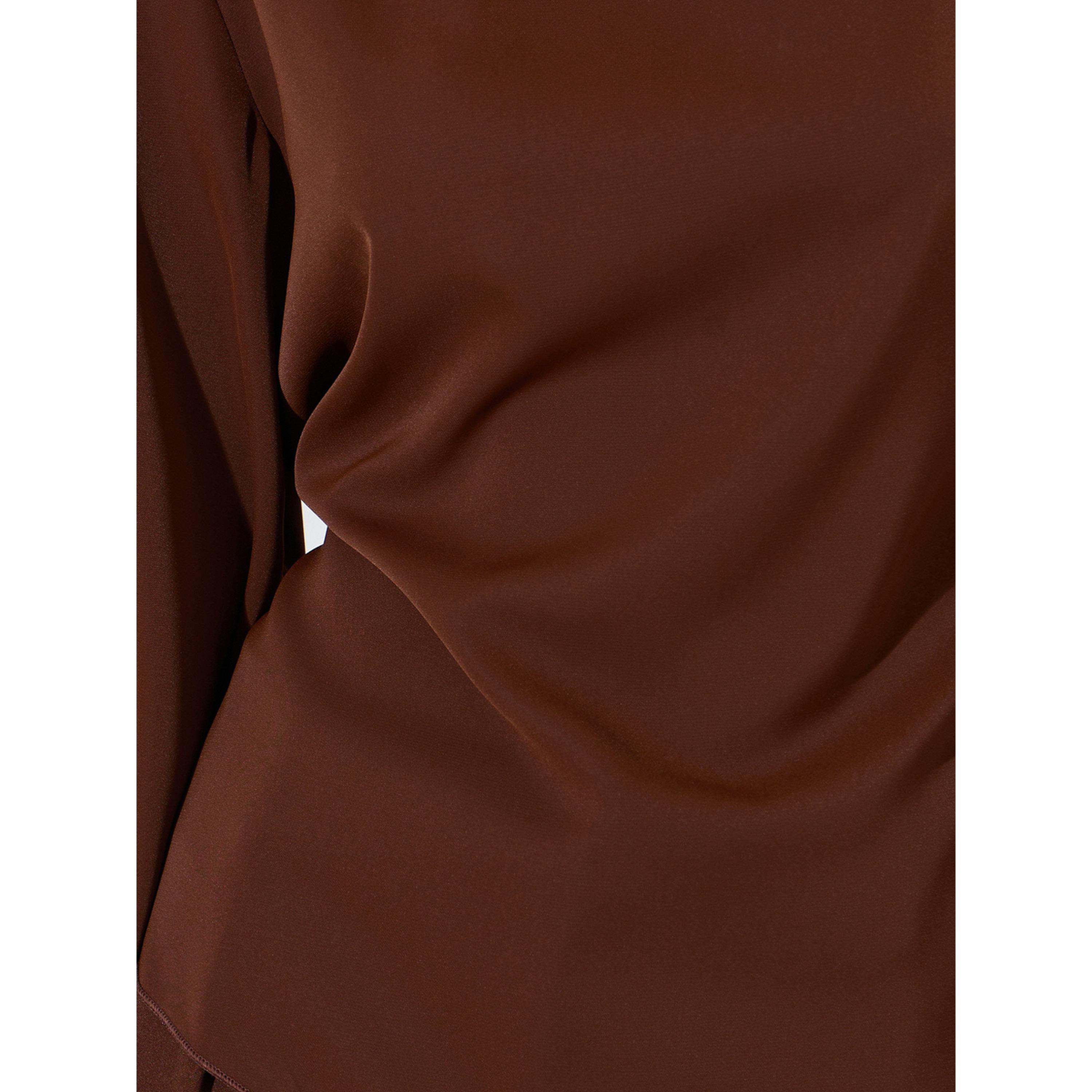 Styli Women Coffee Brown Batwing Sleeve Asymmetric Hem Blouse-women-clothing-shirtsandblouses-blouses-image-5