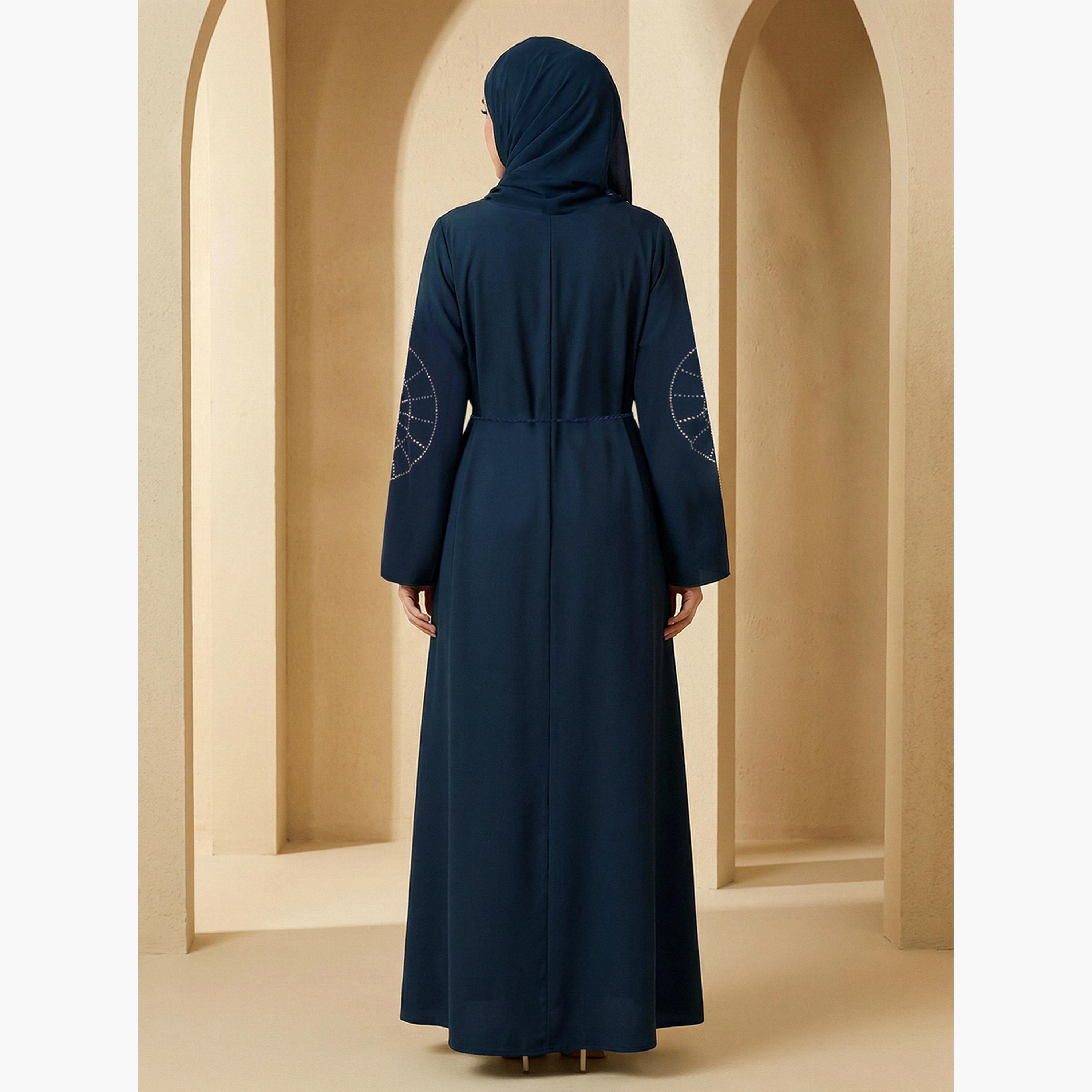 عباية مزينة مع حجاب-women-arabicclothing-abayas-image-3