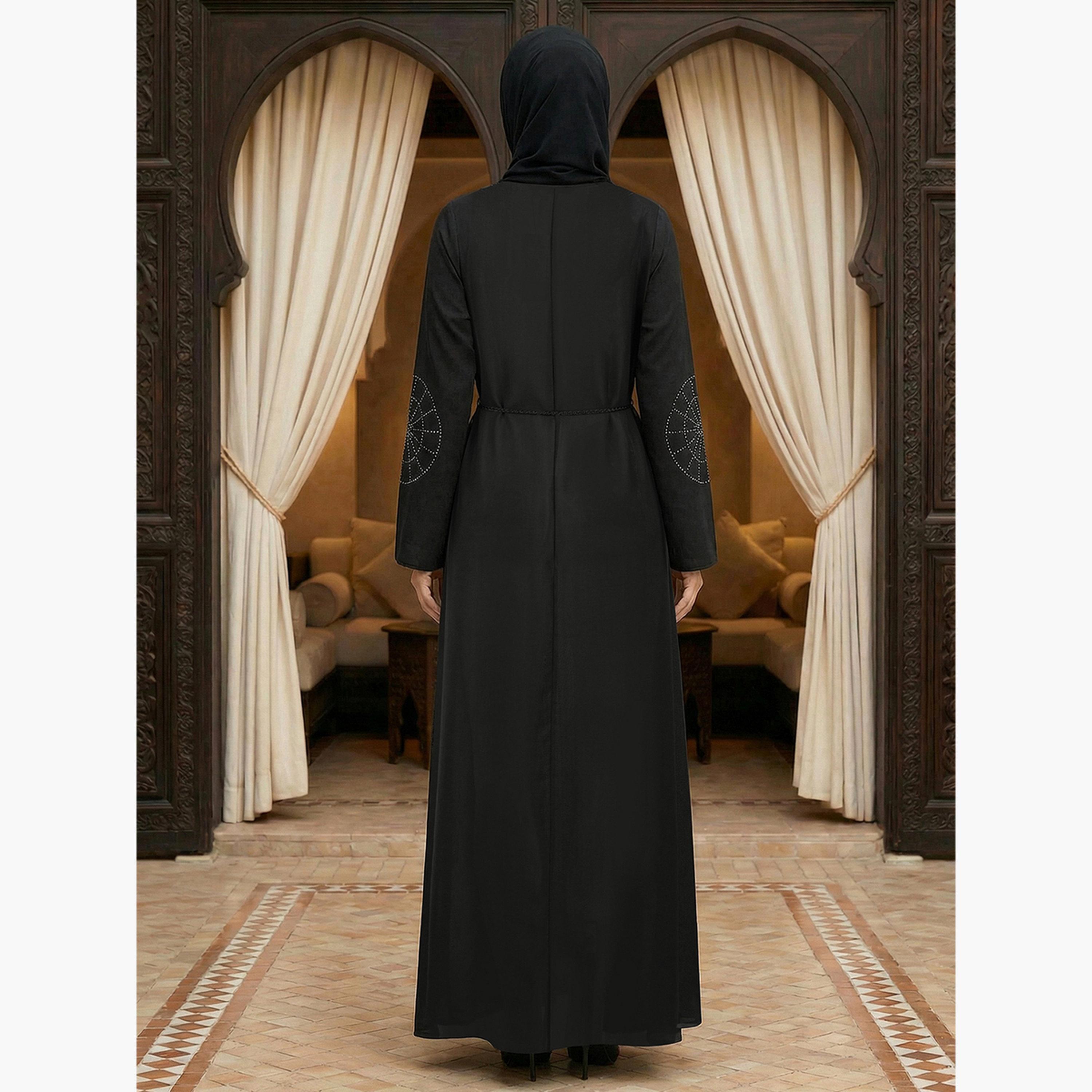 عباية مزينة مع حجاب-women-arabicclothing-abayas-image-3