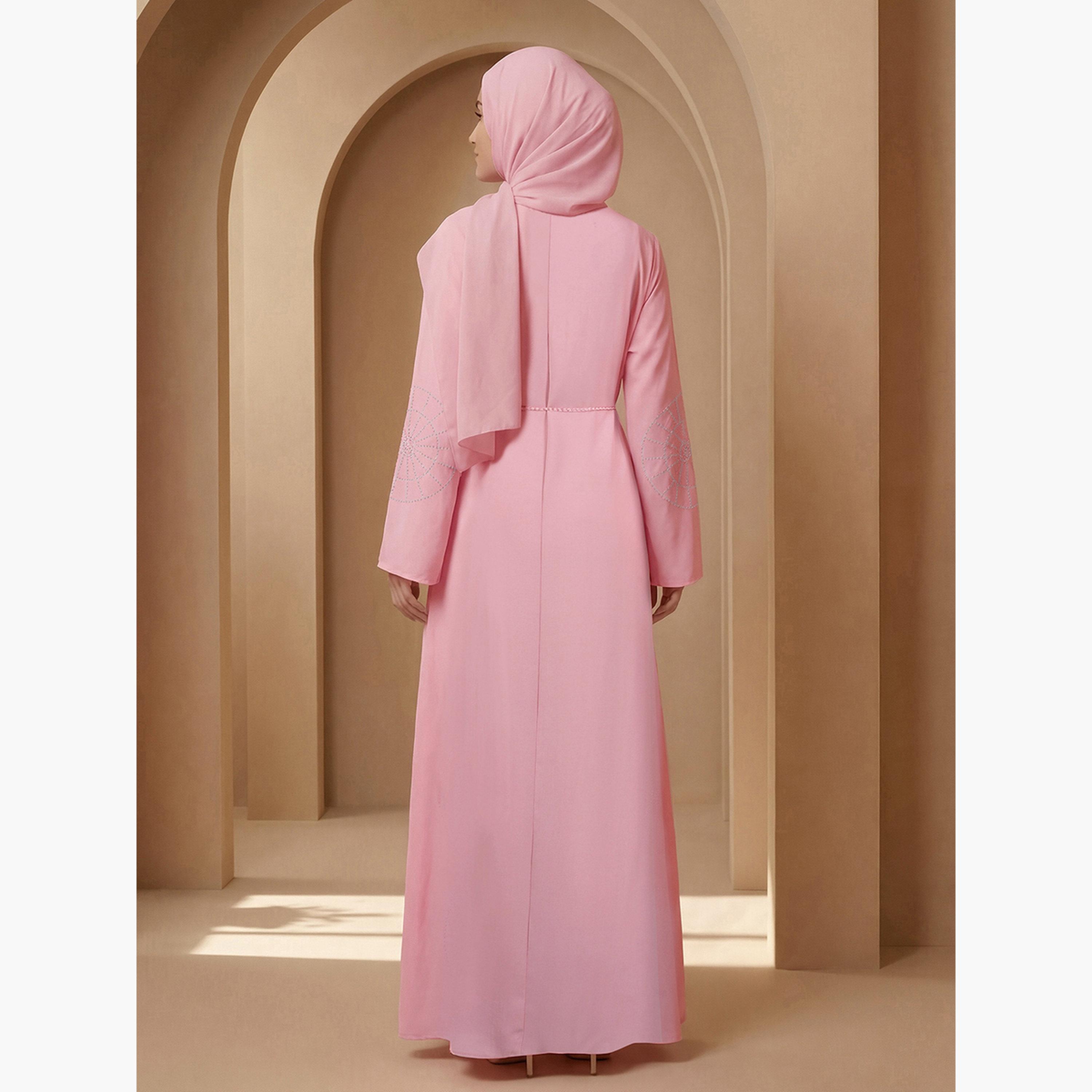 عباية مزينة مع حجاب-women-arabicclothing-abayas-image-3