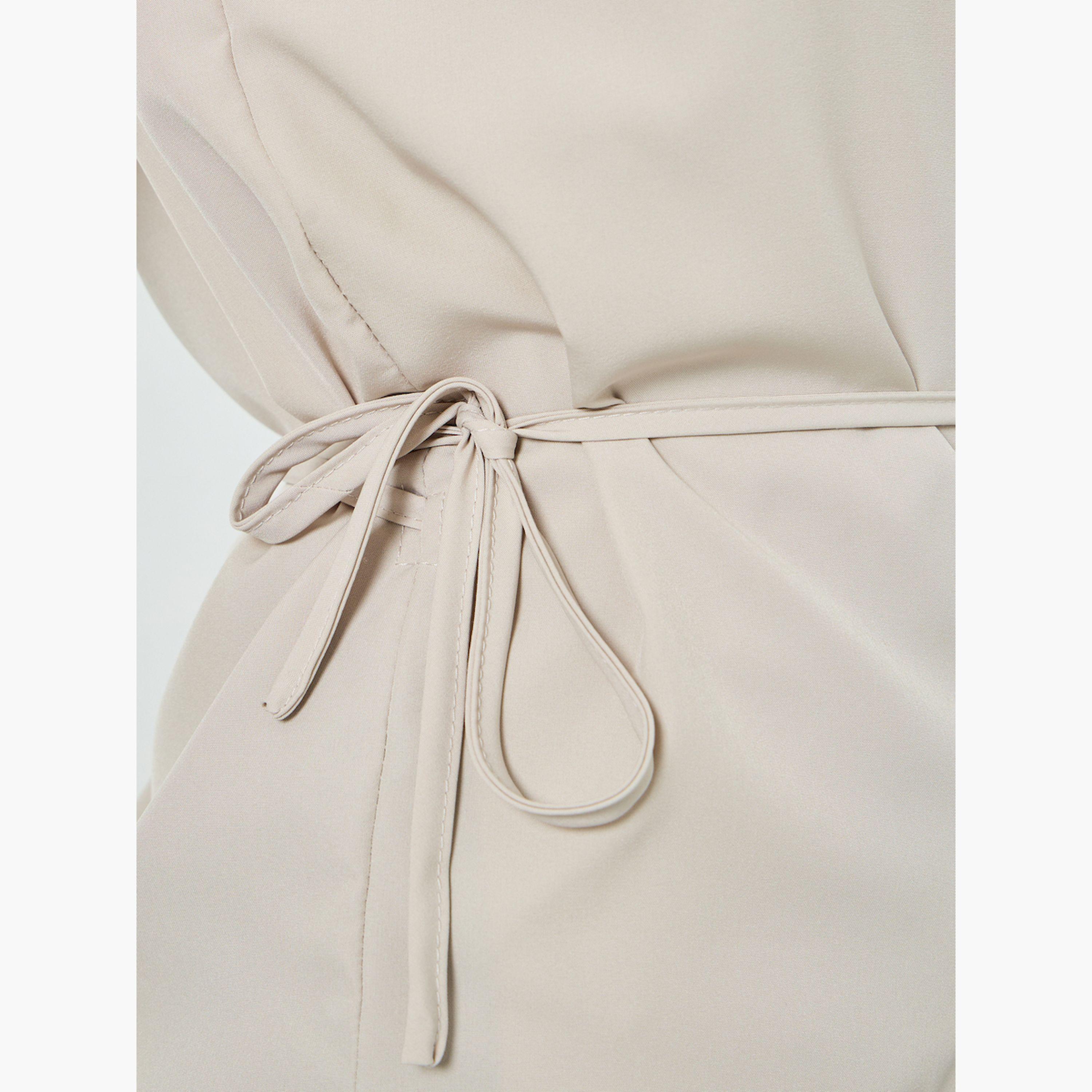 بلوزة بنمط لف وتفاصيل رباط خصر-women-clothing-shirtsandblouses-blouses-image-4