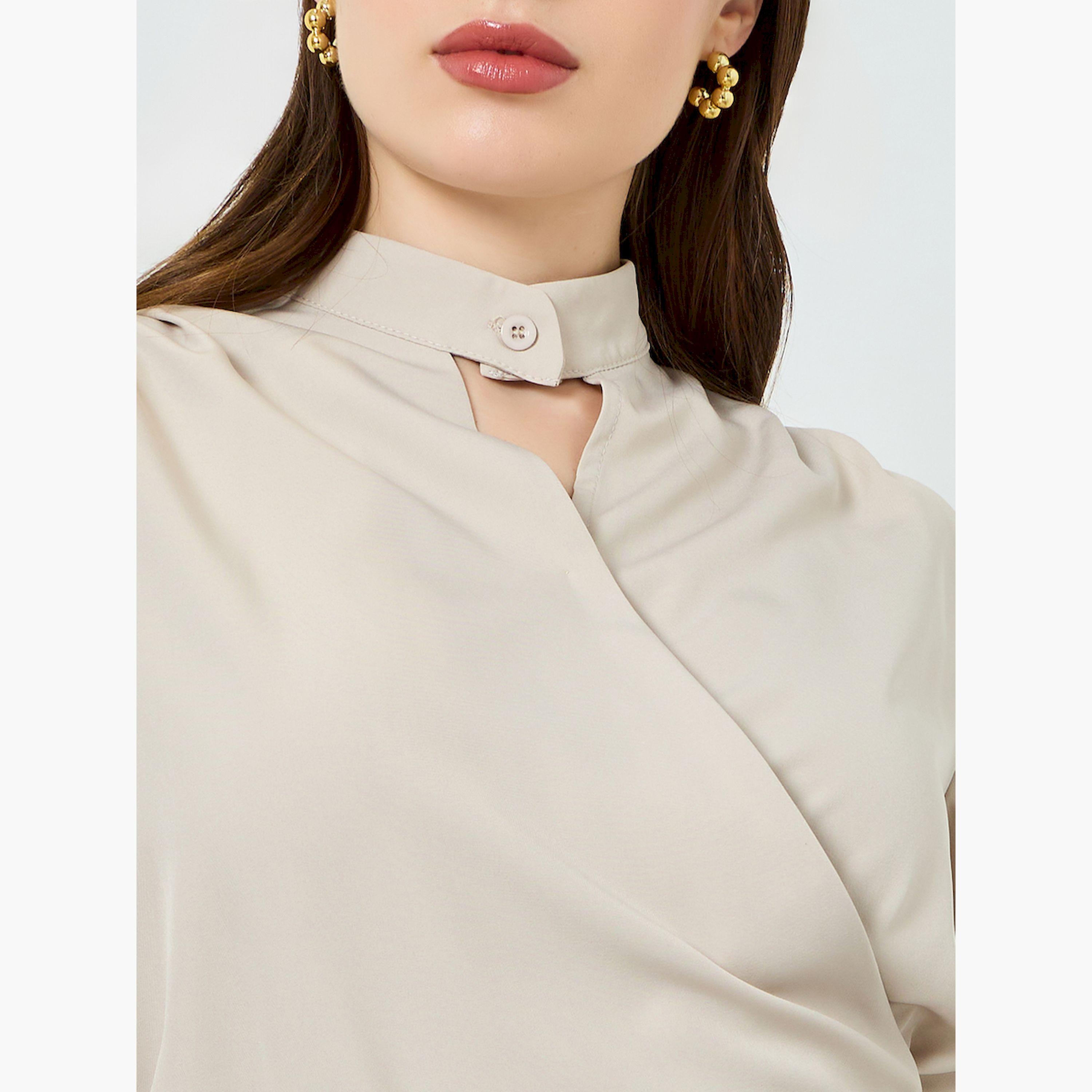 بلوزة بنمط لف وتفاصيل رباط خصر-women-clothing-shirtsandblouses-blouses-image-5