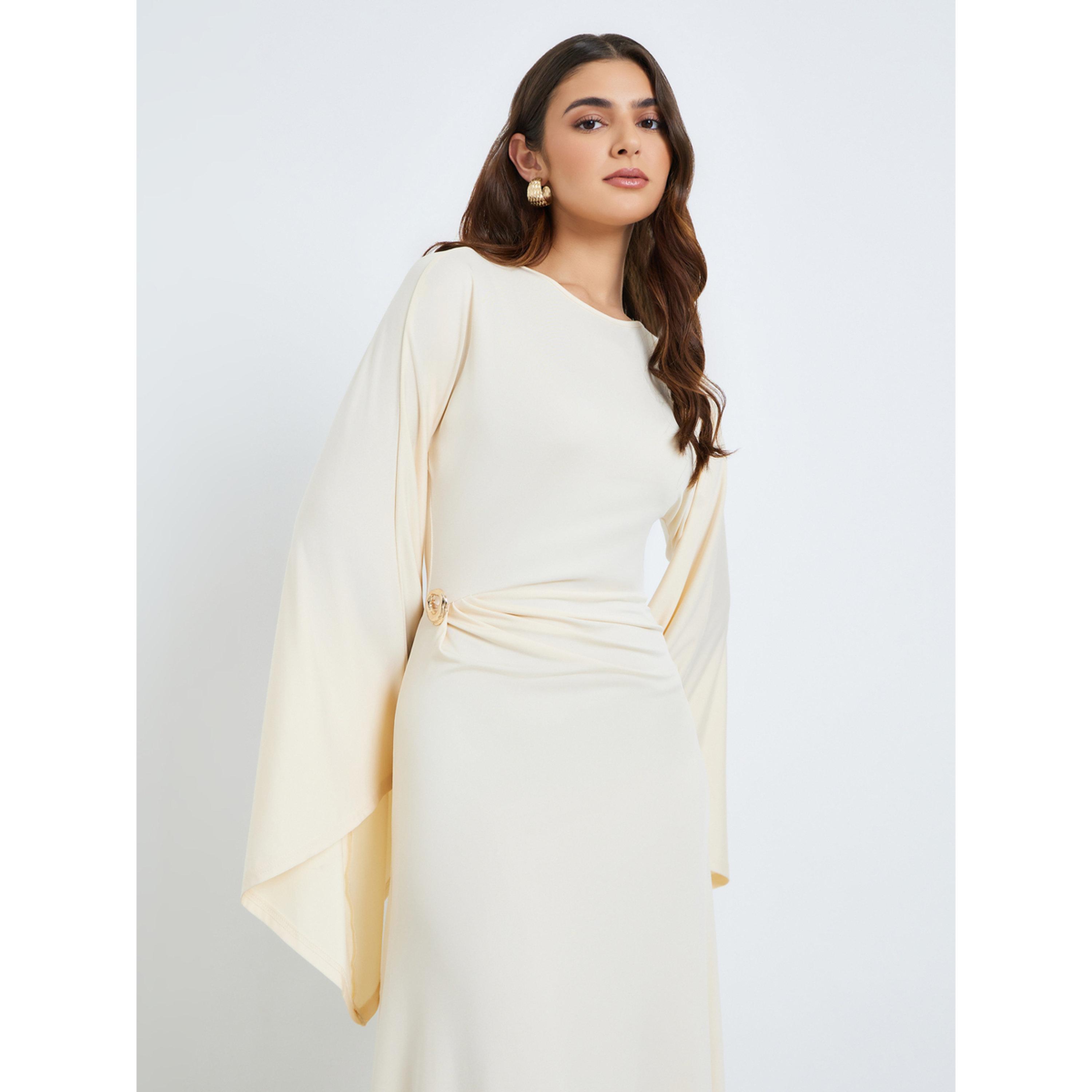 فستان طويل ضيق بأكمام جرس-women-clothing-dresses-image-2