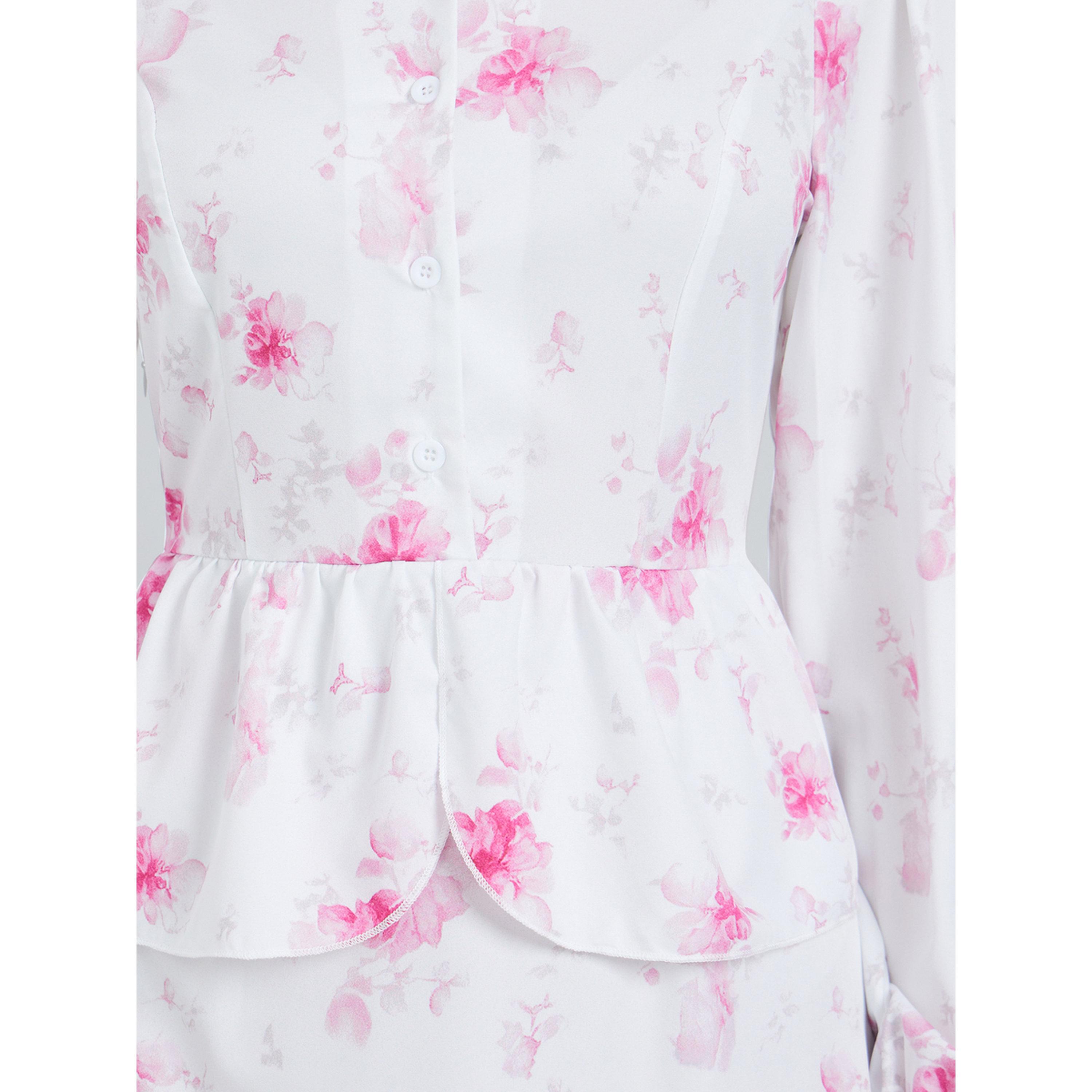 فستان ميدي بتفاصيل كشكش وطبعة زهور-women-clothing-dresses-image-5