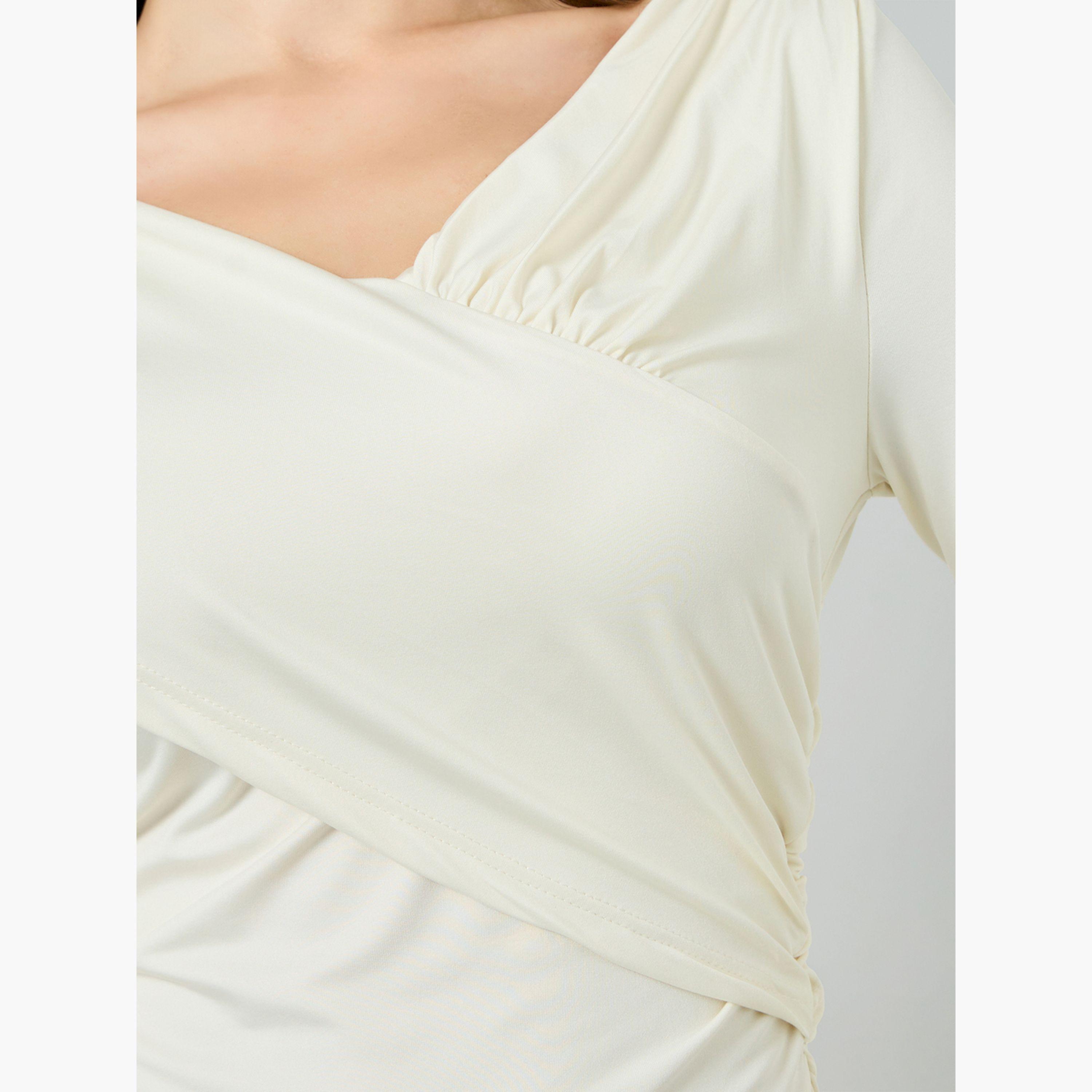 V فستان طويل بياقة على شكل-women-clothing-dresses-image-5