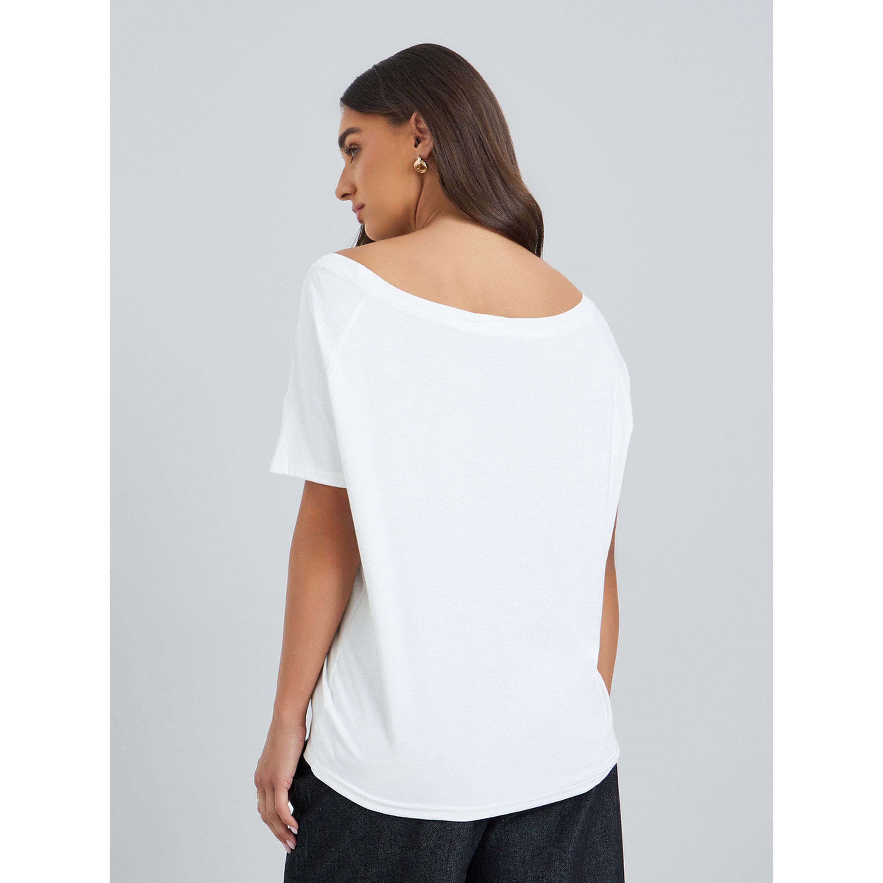 Styli Women White Slogan Print T-Shirt-women-clothing-tshirts-image-5