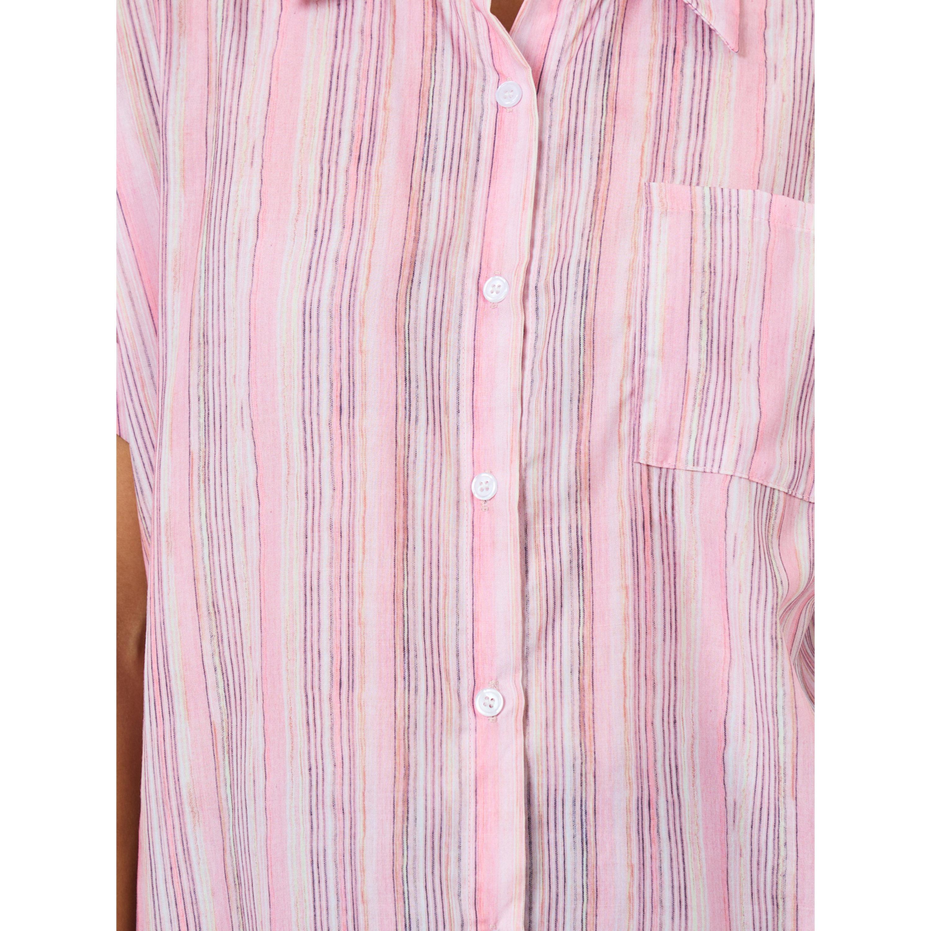 بلوزة مخططة بأكمام قصيرة-women-clothing-shirtsandblouses-shirts-image-4