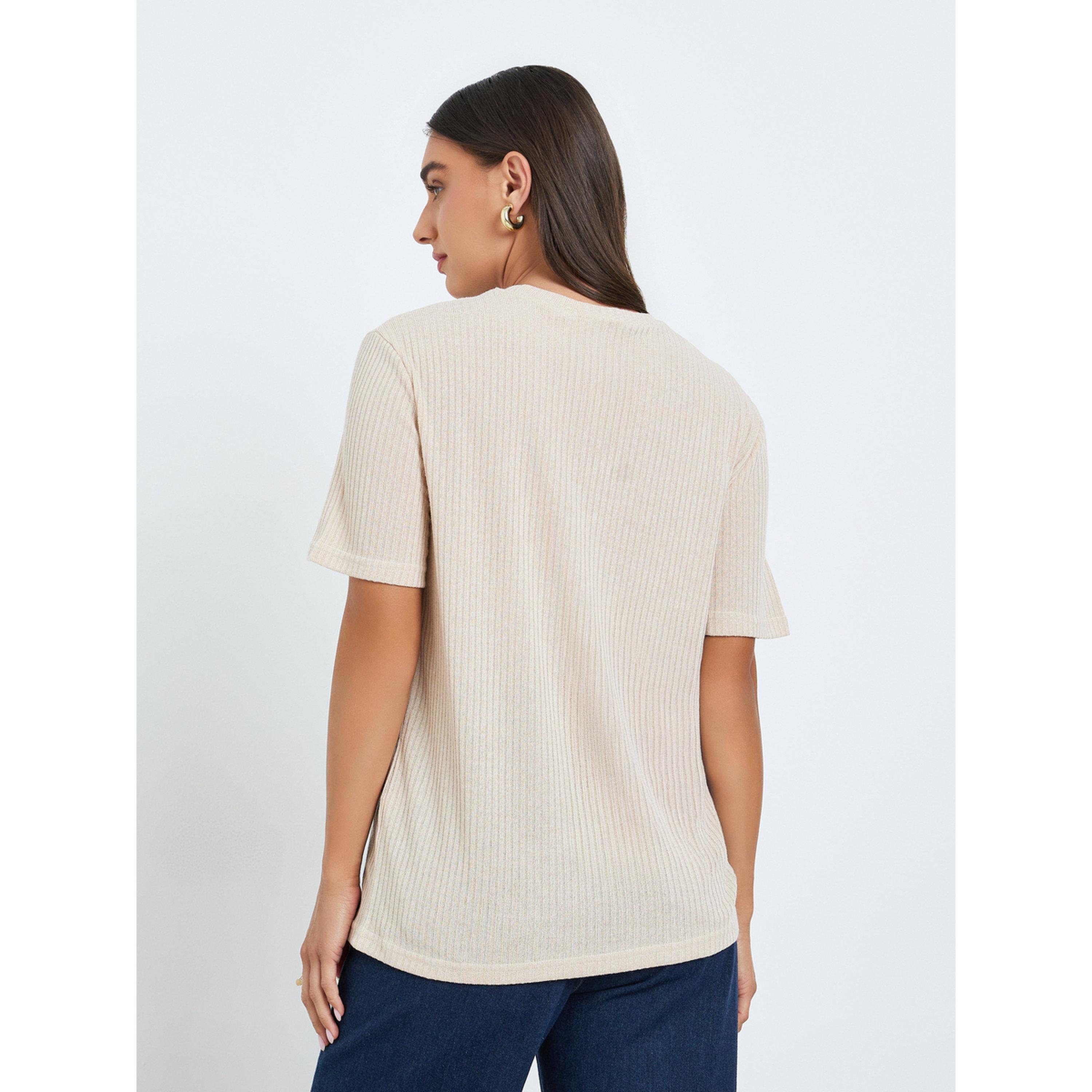 تيشيرت محبوك بأكمام قصيرة-women-clothing-tshirts-image-4