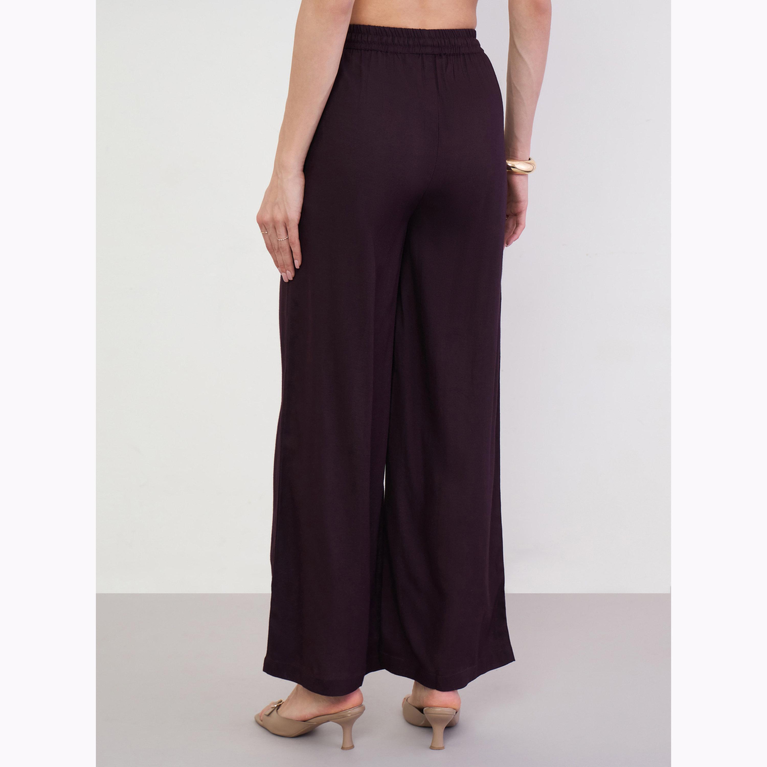 بنطال بأرجل واسعة ورباط سحب لون أرجواني-women-clothing-bottoms-joggers-image-4