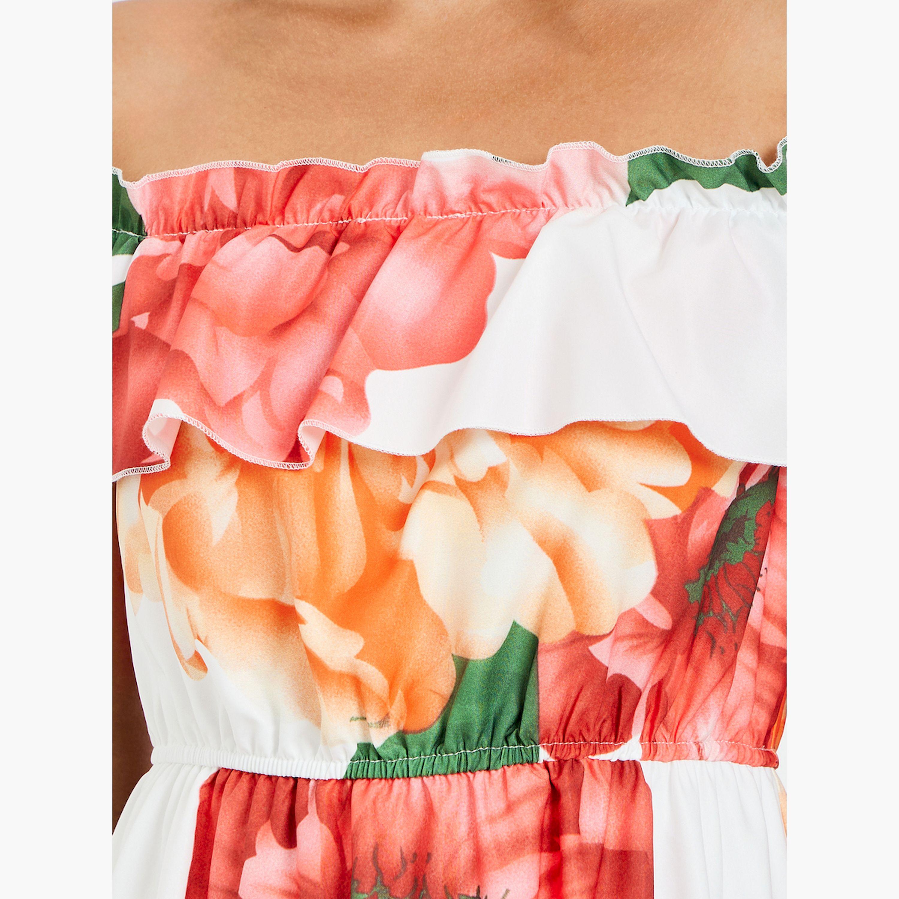 Styli White Floral Off Shoulder Maxi Dress-women-clothing-dresses-image-5