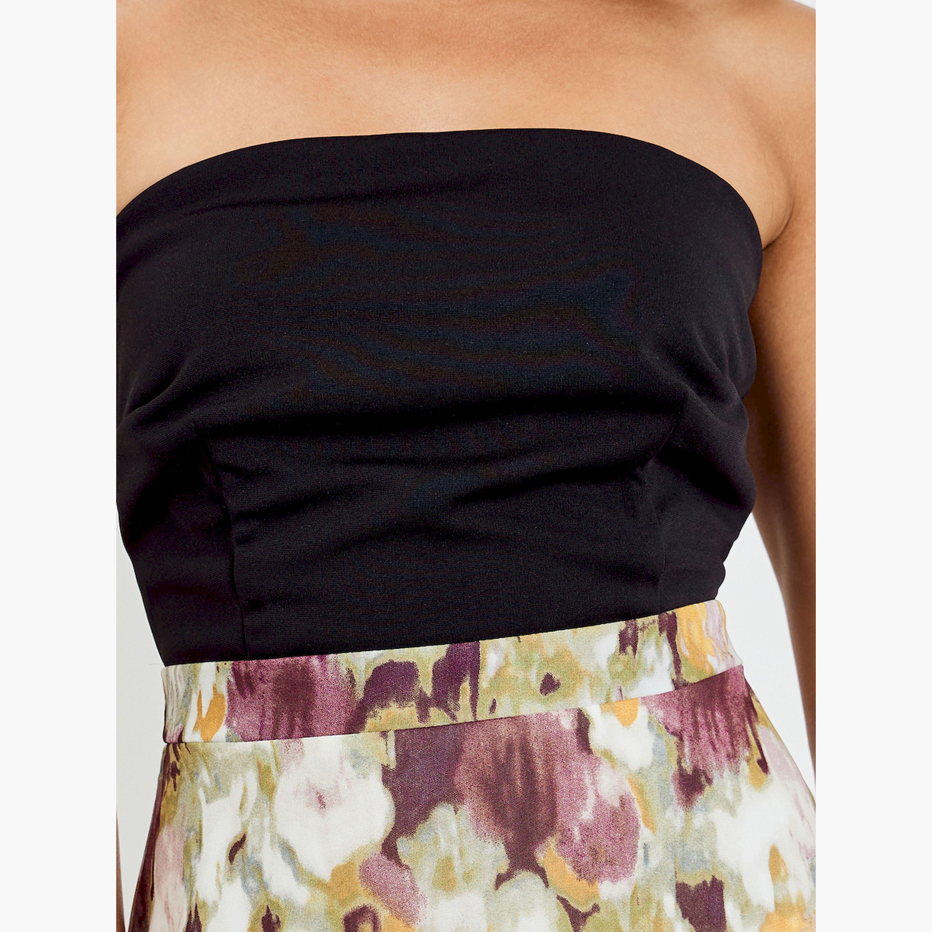 فستان ميدي بلا أكمام بحافة واسعة وطبعة زهور-women-clothing-dresses-image-5