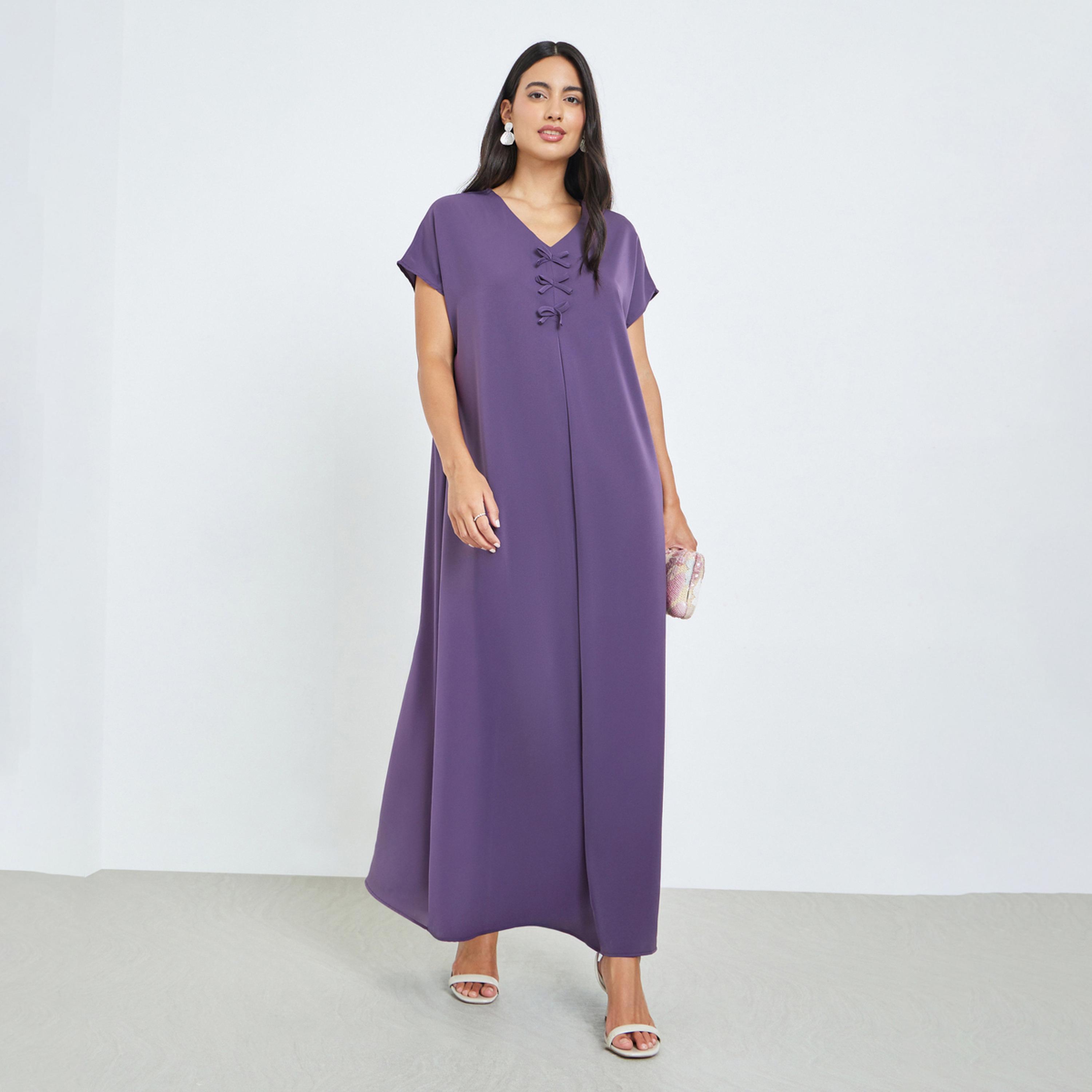 جلابية بتفاصيل طيات-women-arabicclothing-jalabiyas-image-1