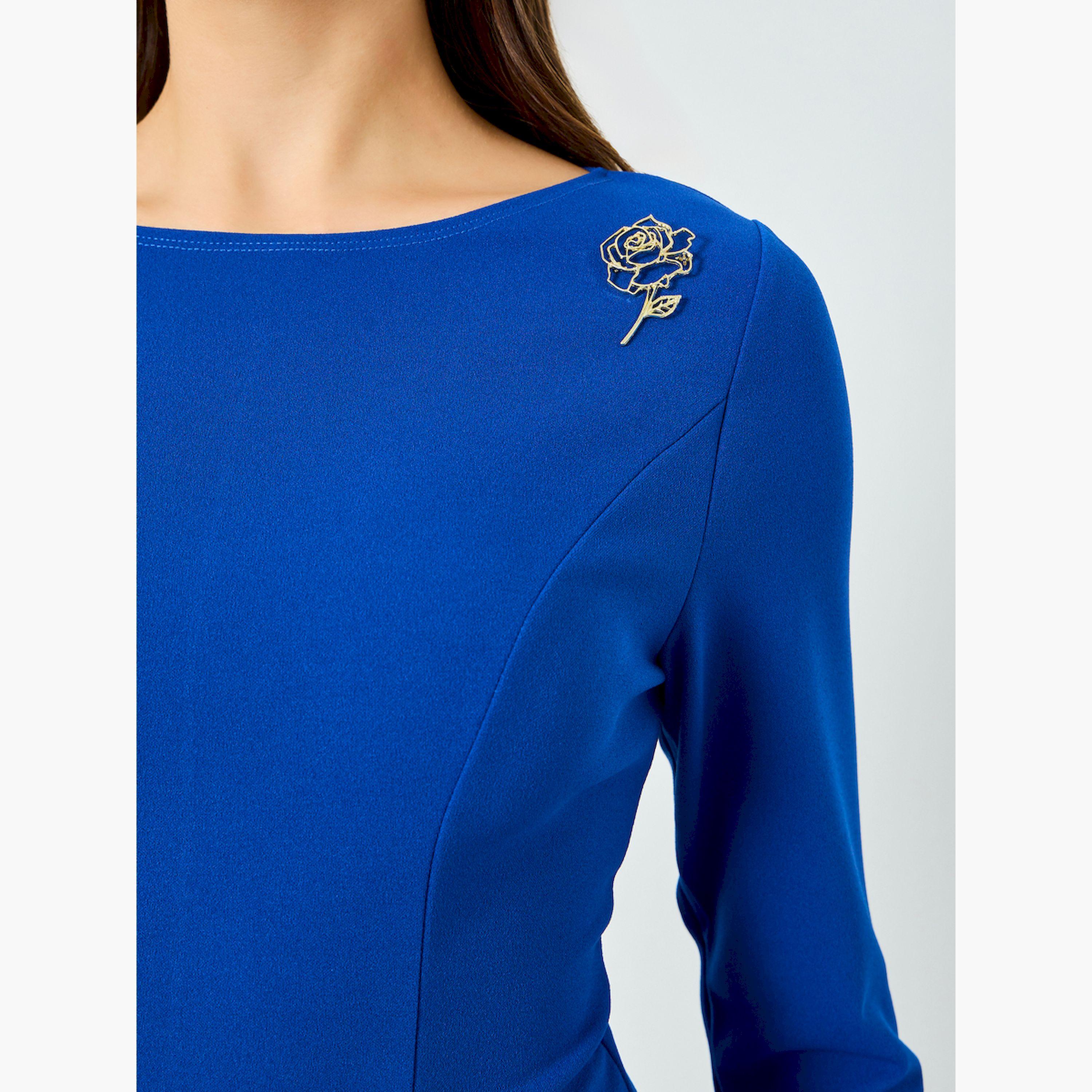 فستان ميدي بتفاصيل كشكش وحاشية غير متماثلة-women-clothing-dresses-image-4