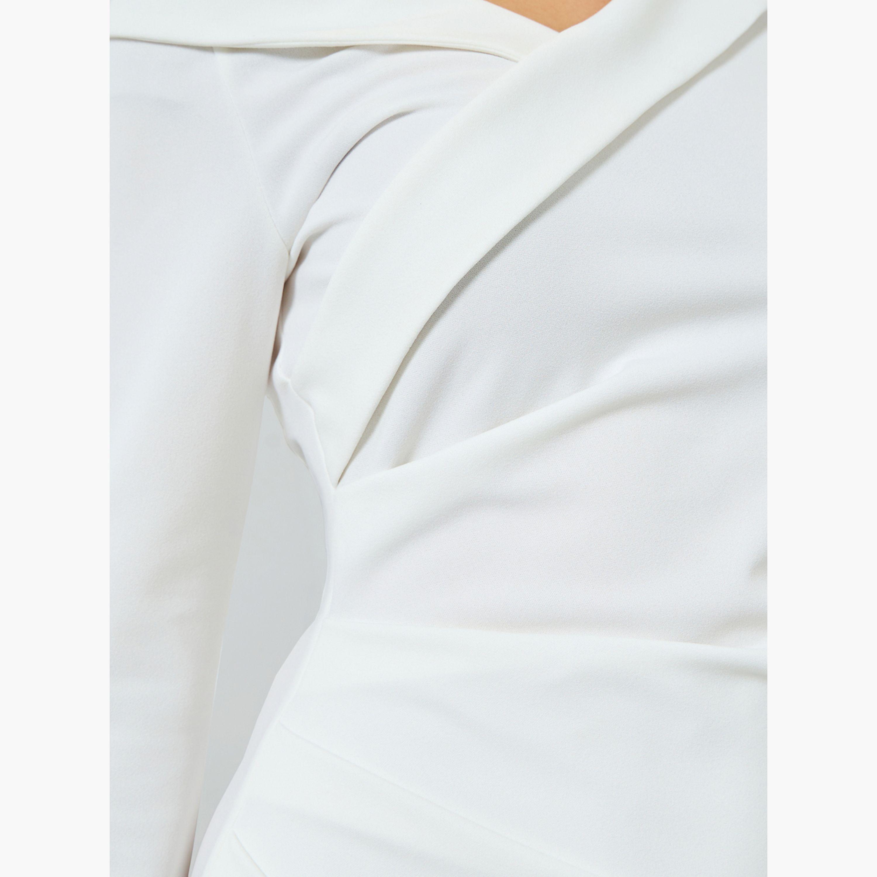 فستان طويل بياقة غير متماثلة وأكمام طويلة-women-clothing-dresses-image-4