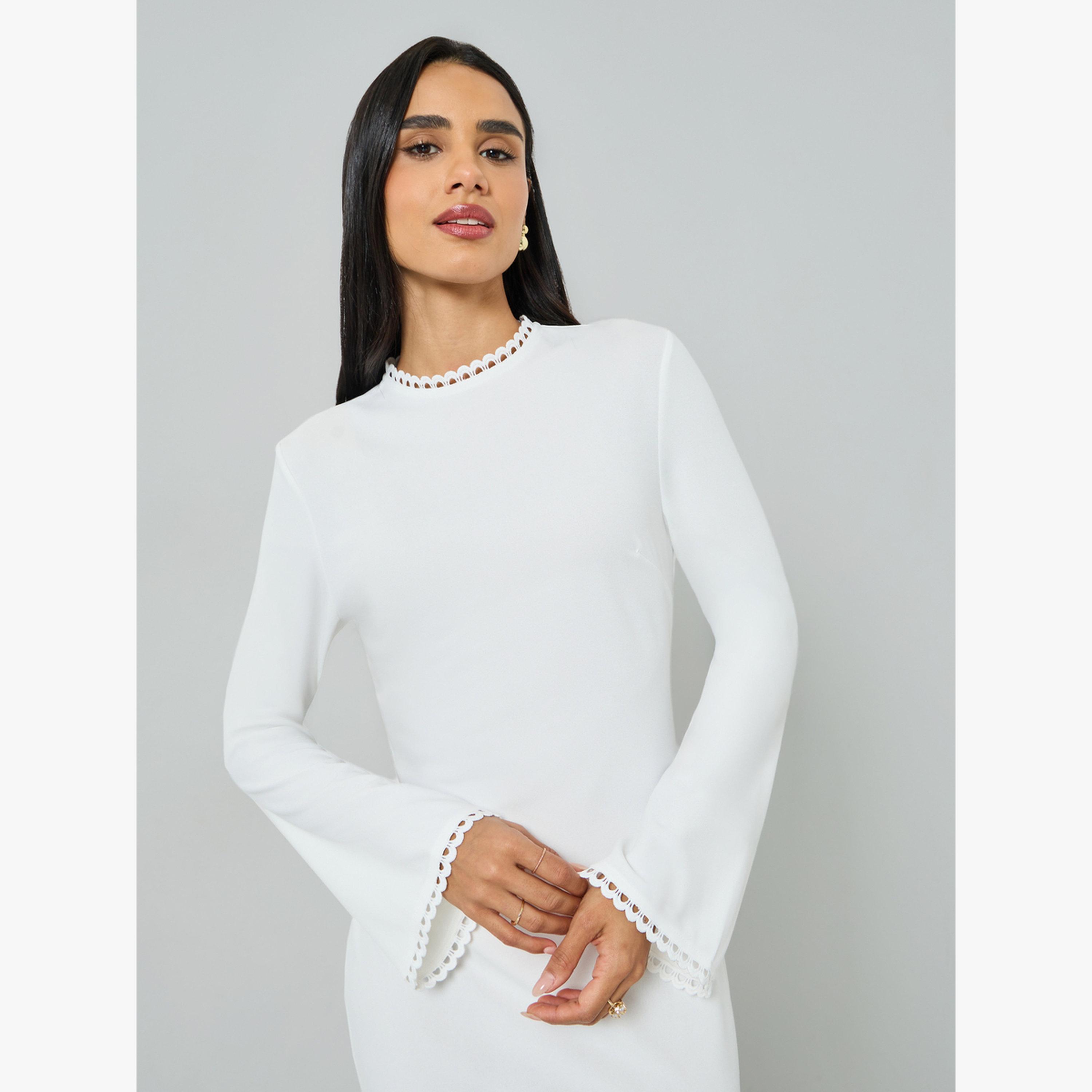 فستان طويل بطبقة كيب-women-clothing-dresses-image-4