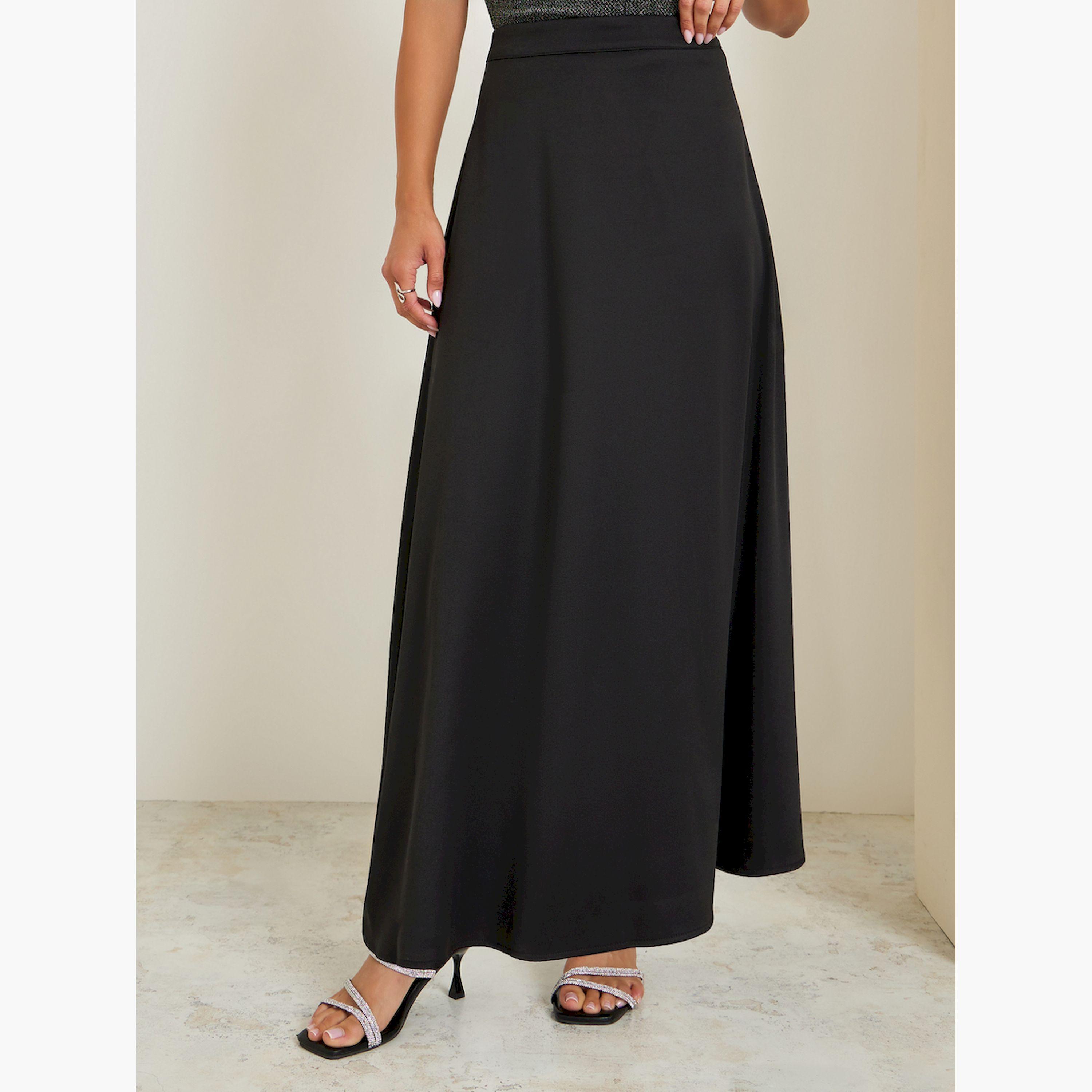 تنورة طويلة بقصة واسعة من الأسفل-women-clothing-bottoms-skirts-image-1