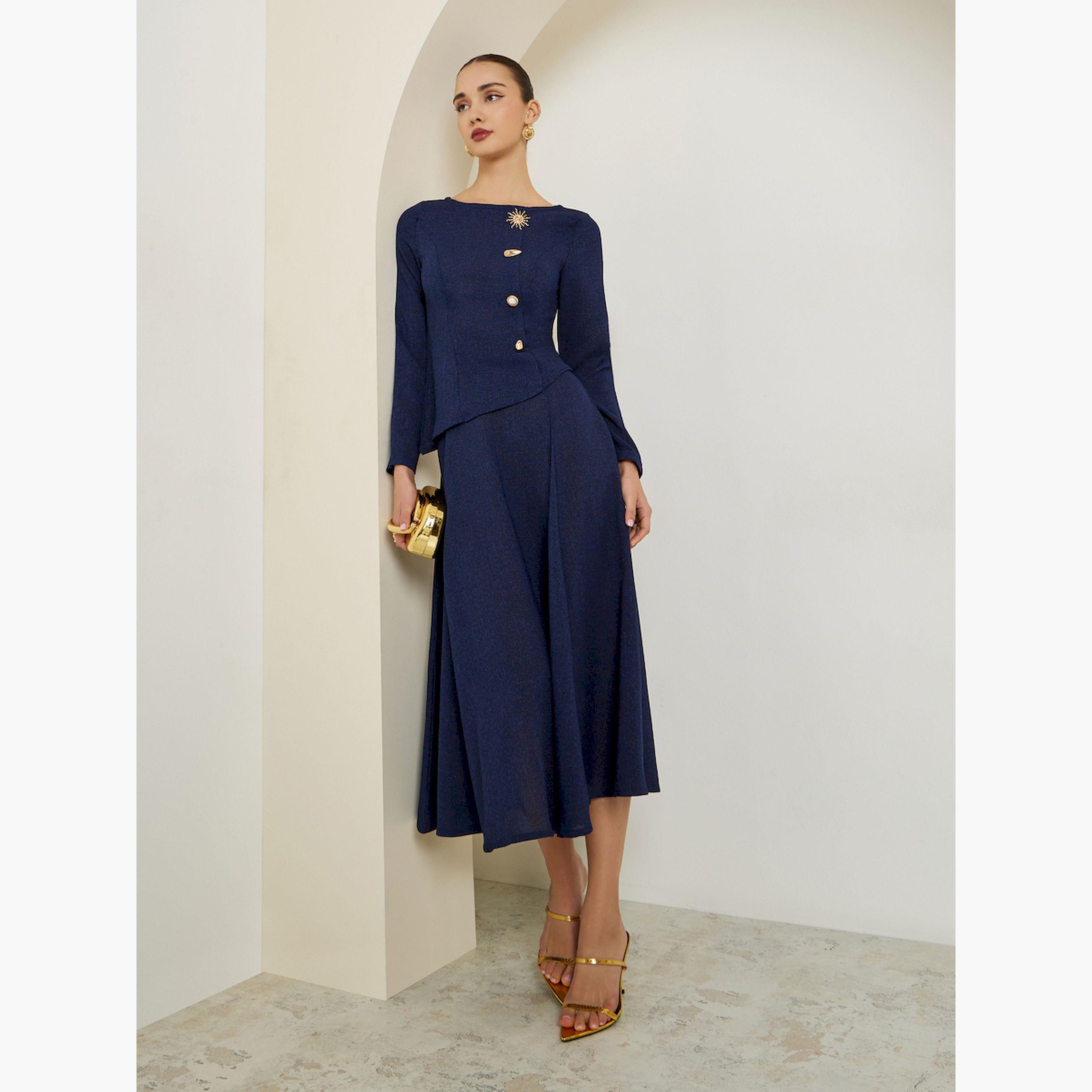بلوزة من التويد بأزرار مزينة-women-clothing-shirtsandblouses-blouses-image-2