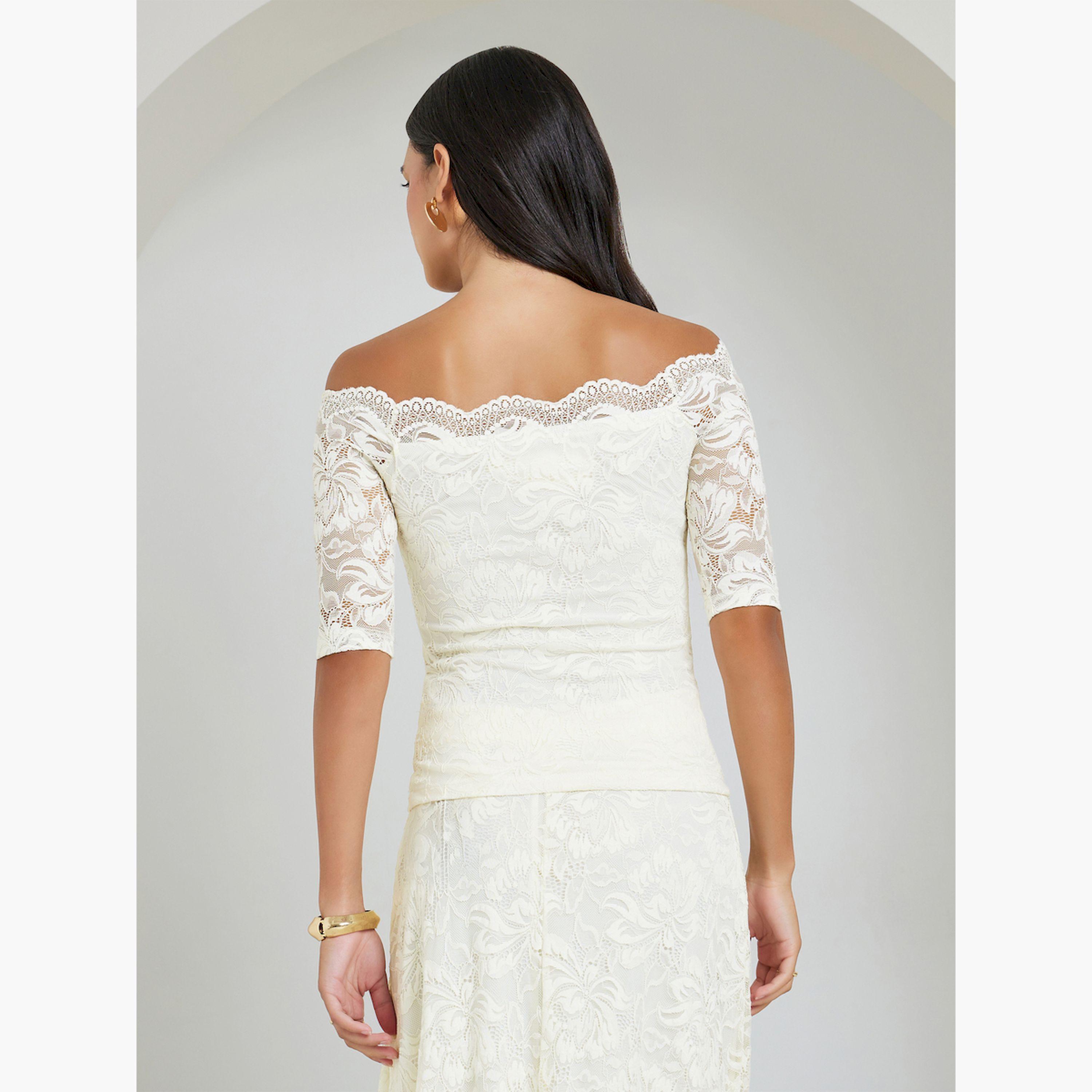 Styli Cream Lace Off-Shoulder Top-women-clothing-shirtsandblouses-blouses-image-4