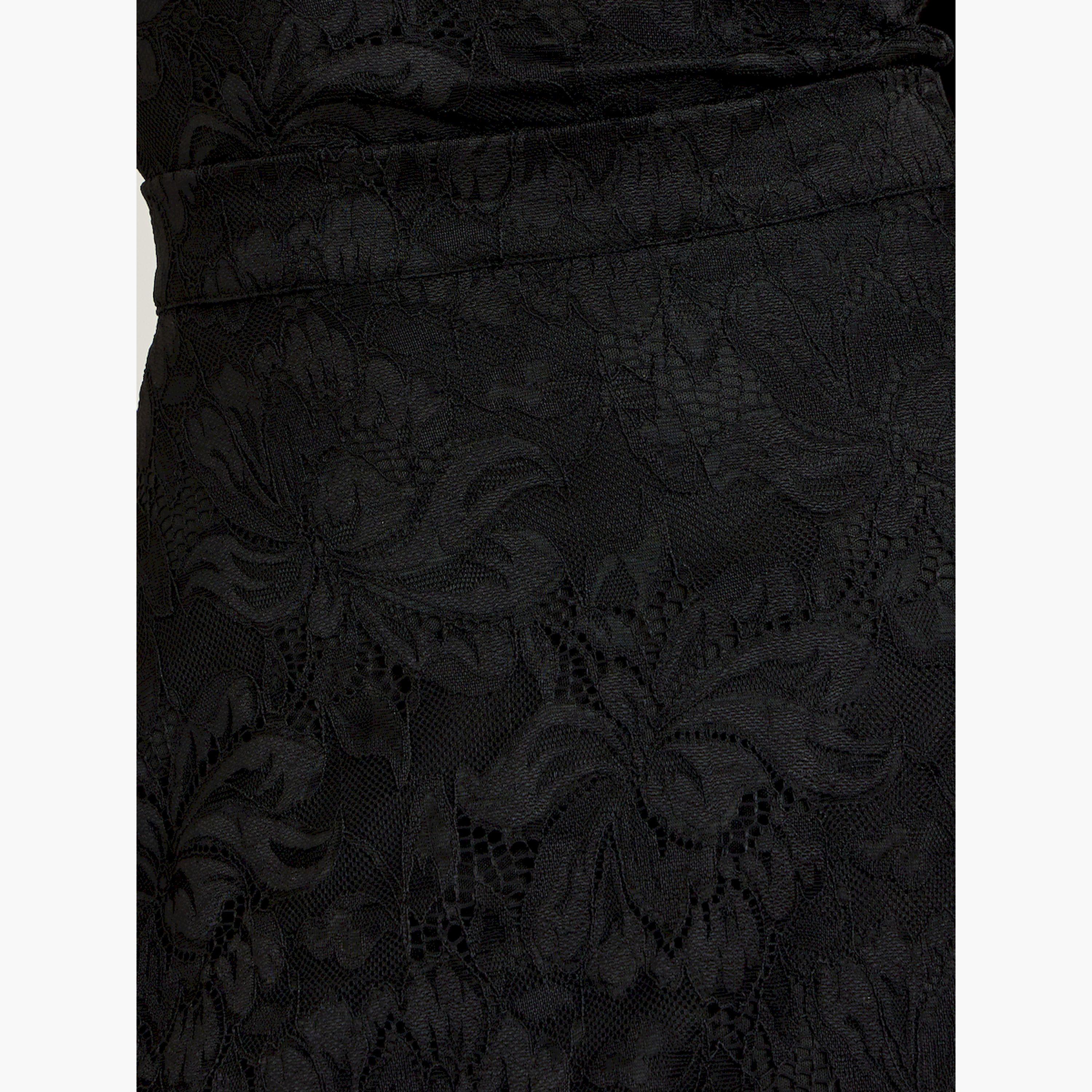 تنورة ميدي سوداء دانتيل بحافة واسعة-women-clothing-bottoms-skirts-image-3
