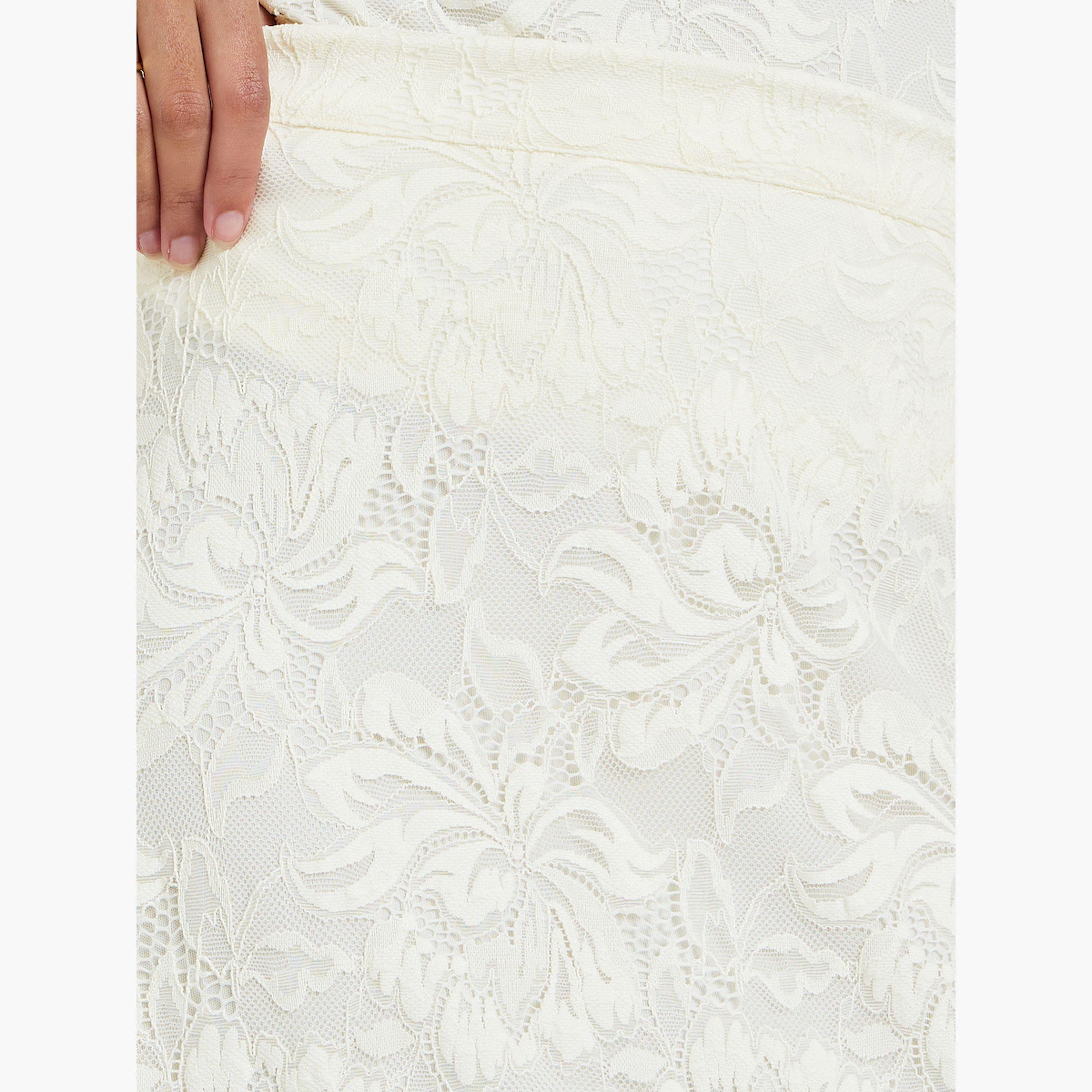 تنورة ميدي بحافة واسعة وطبقة دانتيل-women-clothing-bottoms-skirts-image-3