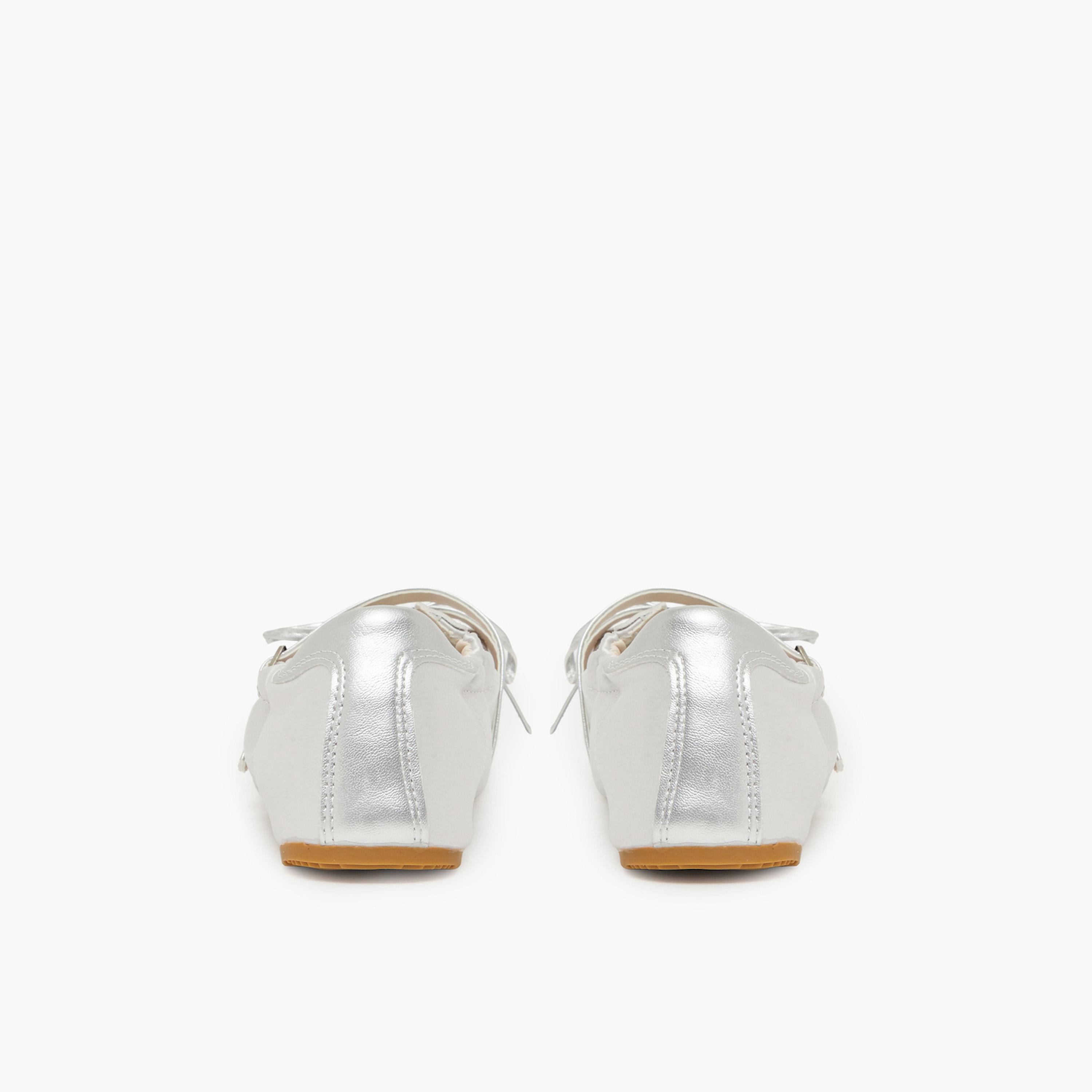 Styli Silver Metallic Buckle Sneakers-women-shoes-sneakers-image-5