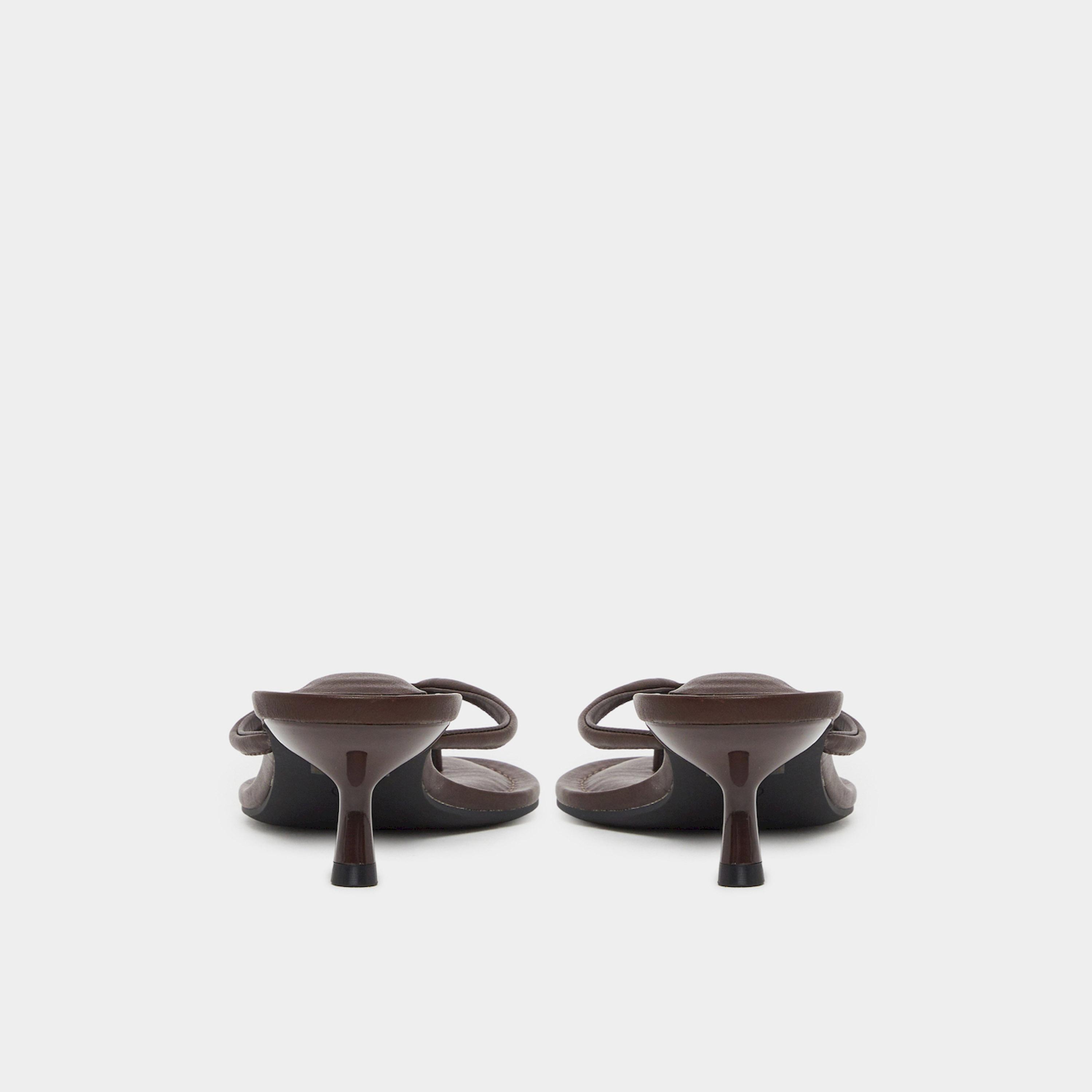 Styli Brown Kitten Heel Thong Sandals-women-shoes-sandals-heeled-image-5