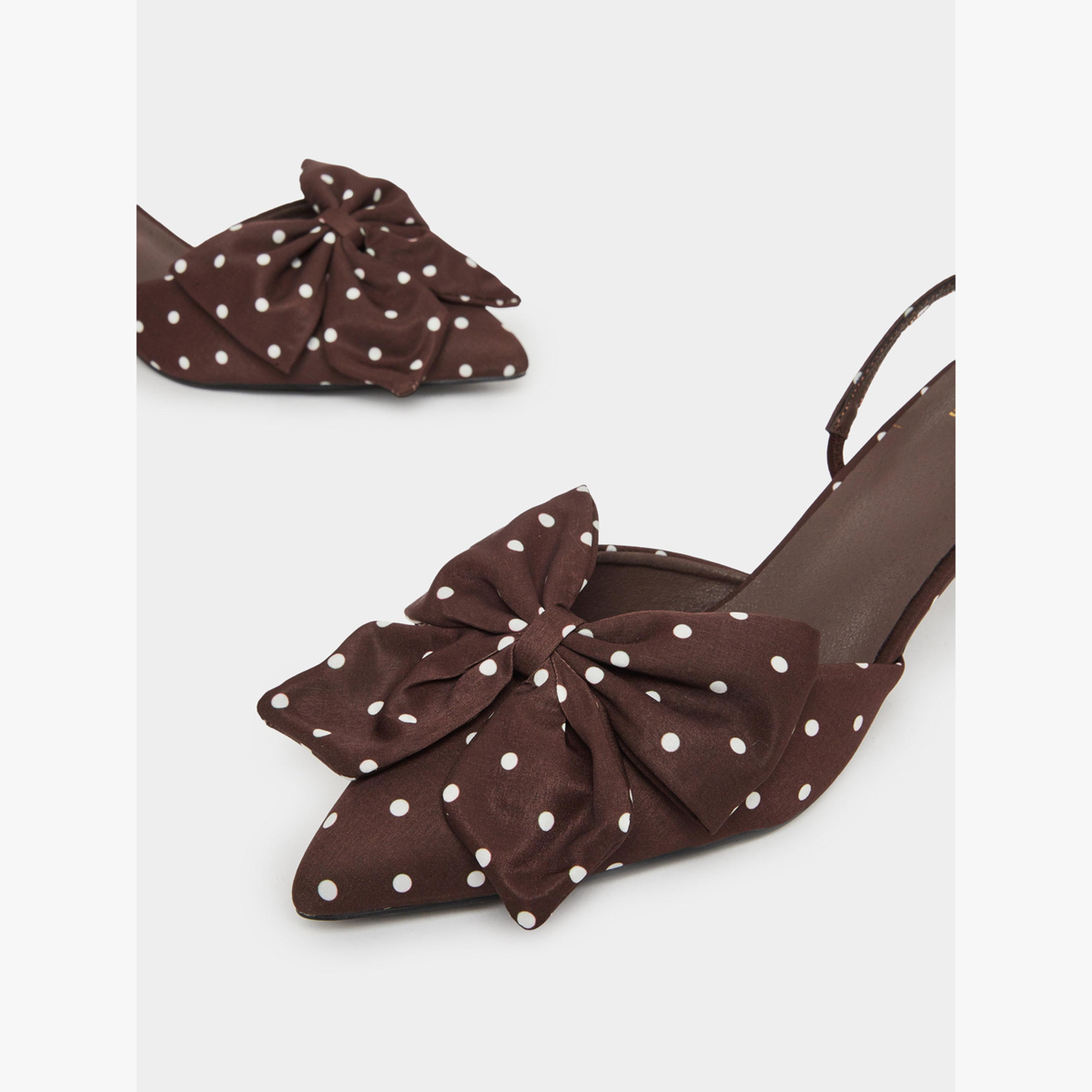 Styli POLKA DOT SLINGBACK SHOE-women-shoes-heels-image-4