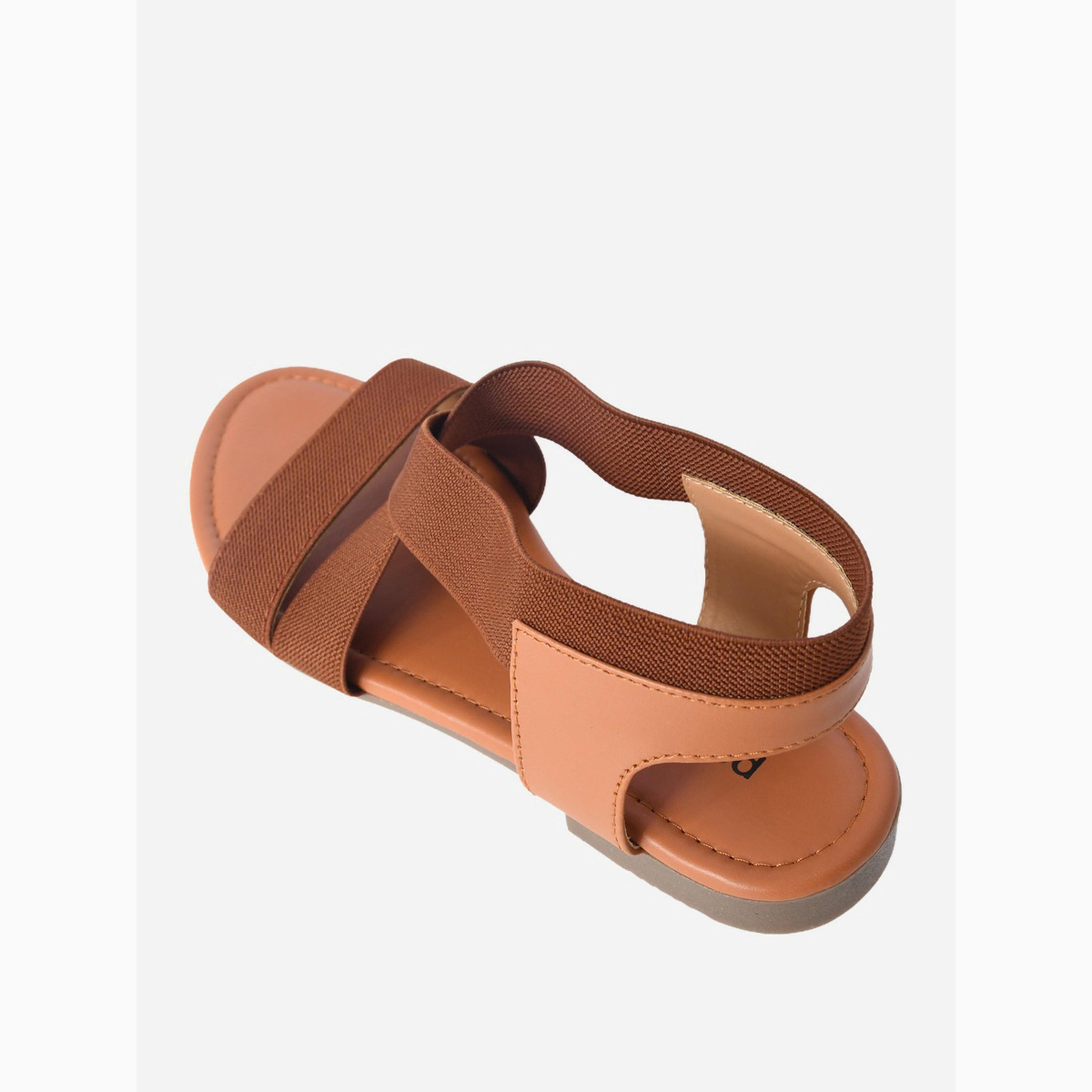 Take Two Brown Elastic Comfort Sandals-women-shoes-sandals-flats-image-5