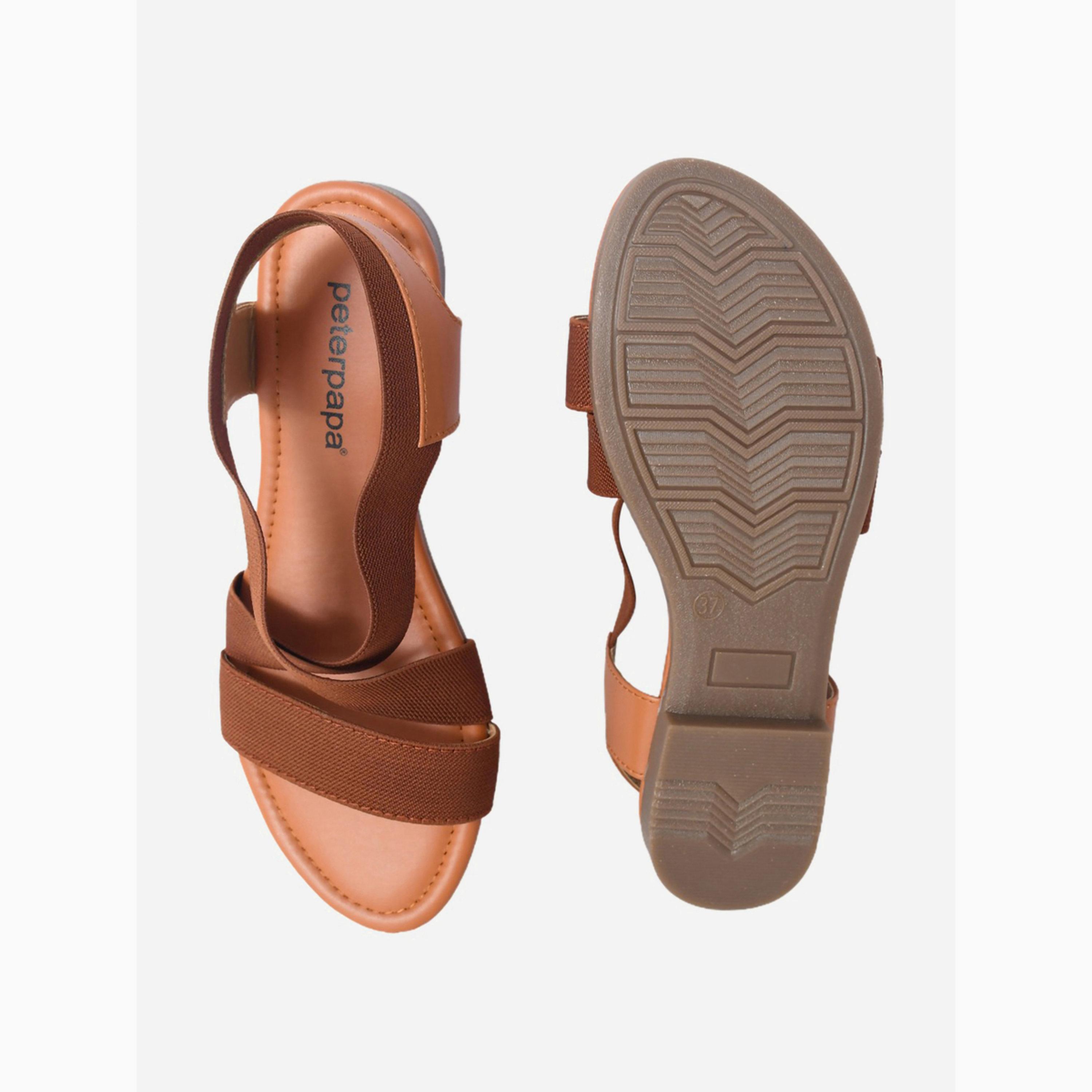 Take Two Brown Elastic Comfort Sandals-women-shoes-sandals-flats-image-6