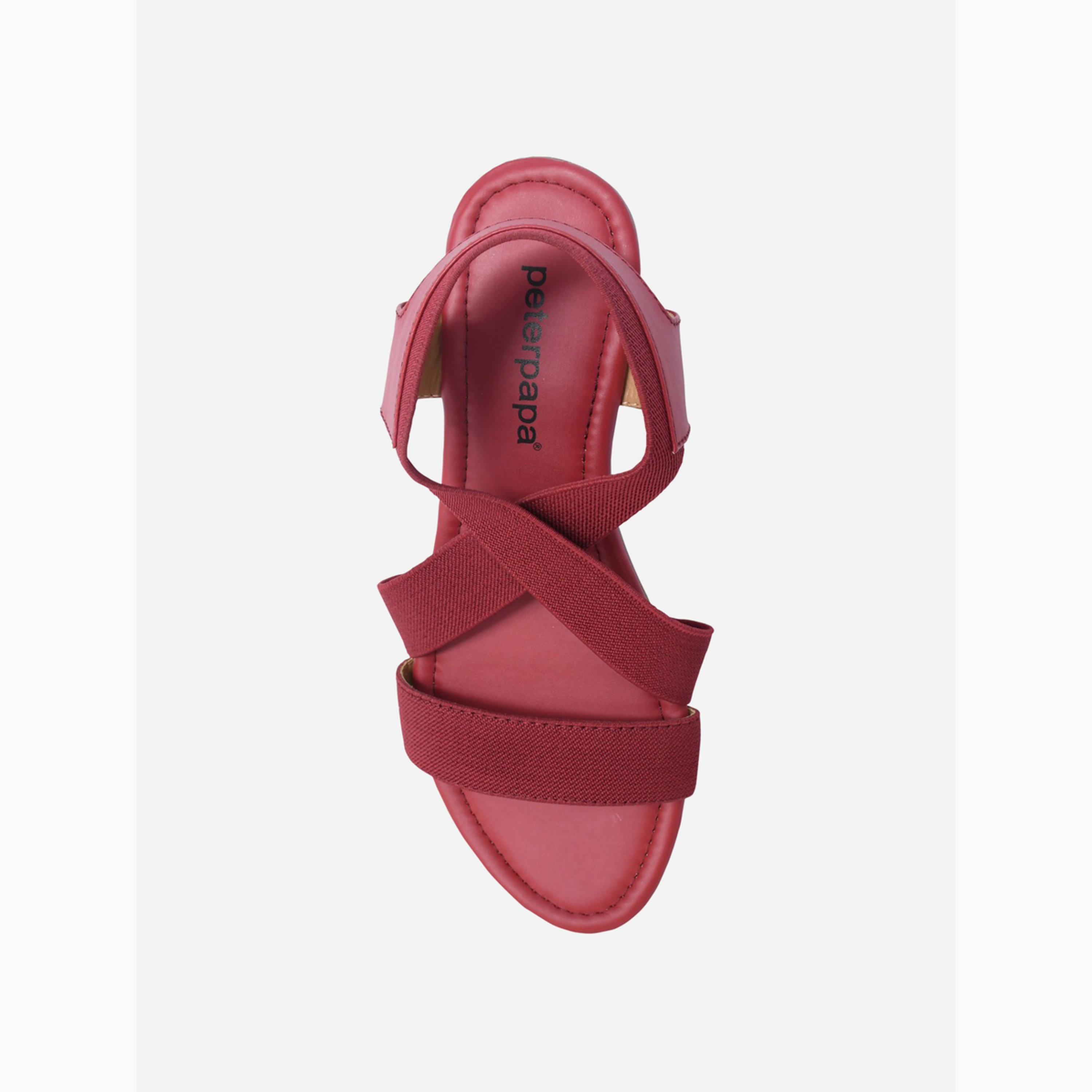 Take Two Burgundy Elastic Comfort Sandals-women-shoes-sandals-flats-image-3