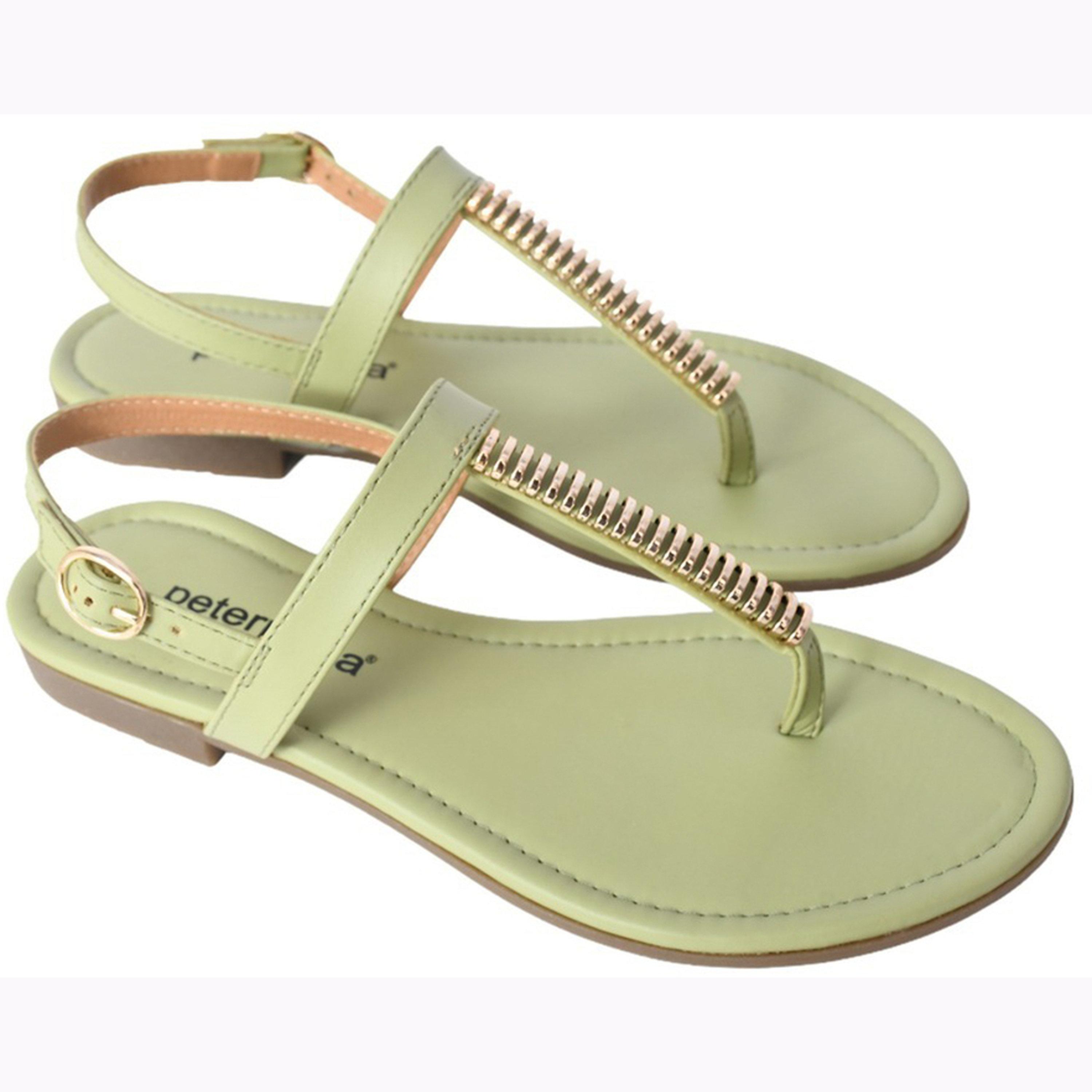 Take Two Embellished Strap Sandals with Buckle-women-shoes-sandals-flats-image-1