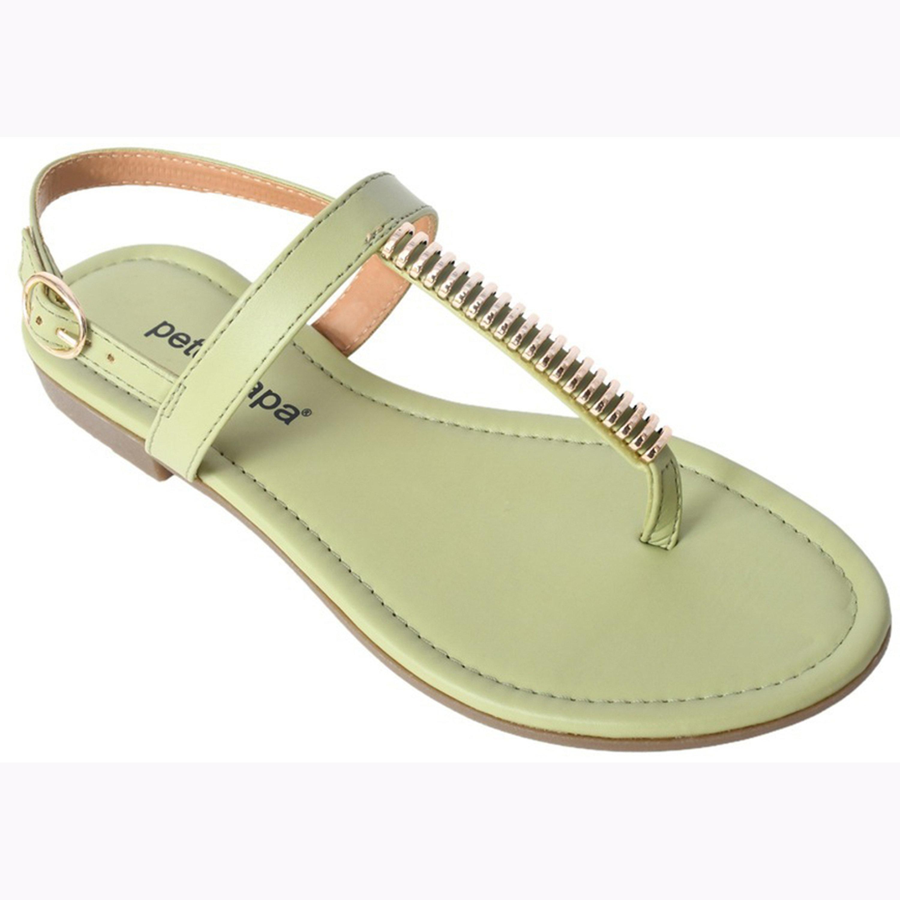 صندل بشريط مزين وإبزيم-women-shoes-sandals-flats-image-4
