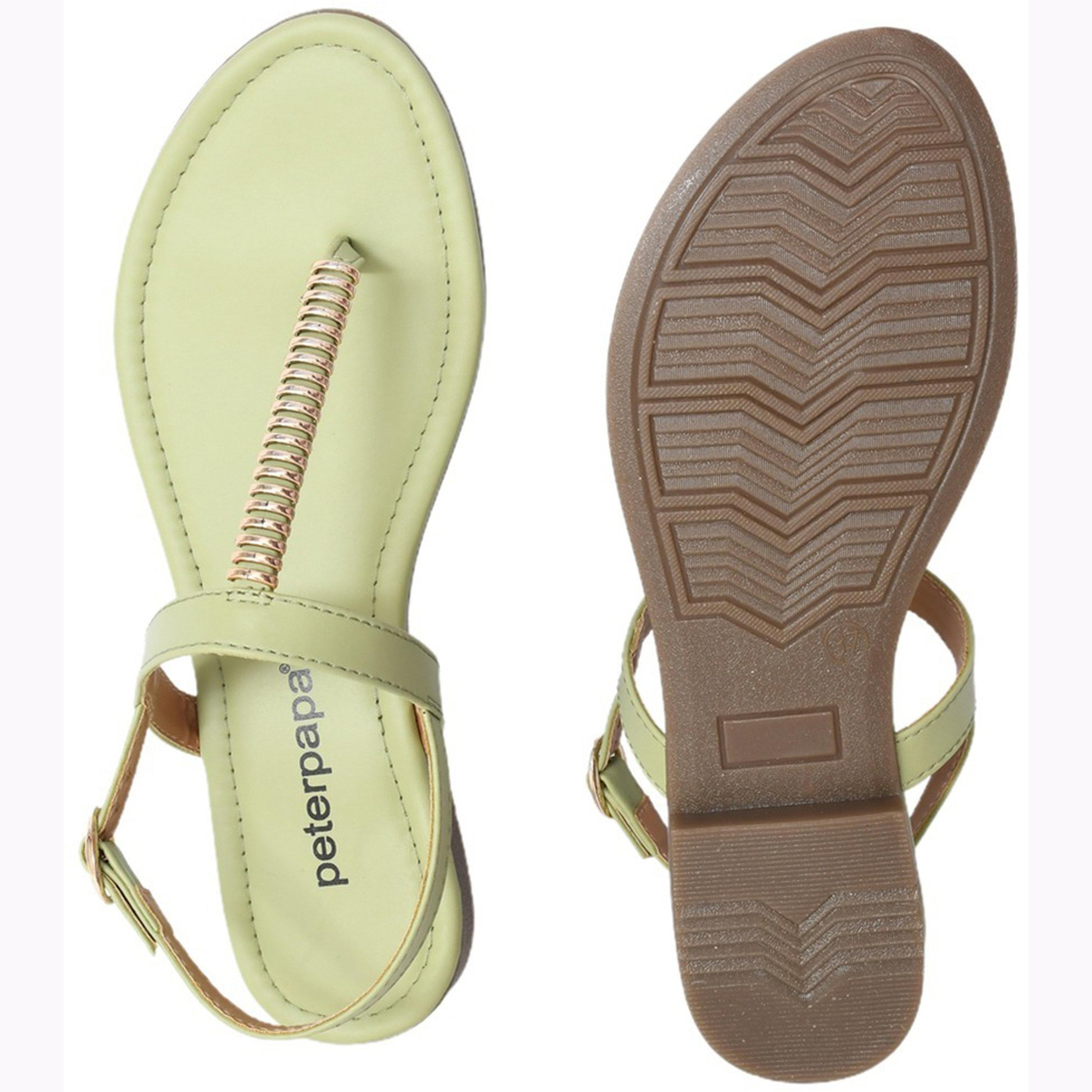 صندل بشريط مزين وإبزيم-women-shoes-sandals-flats-image-5