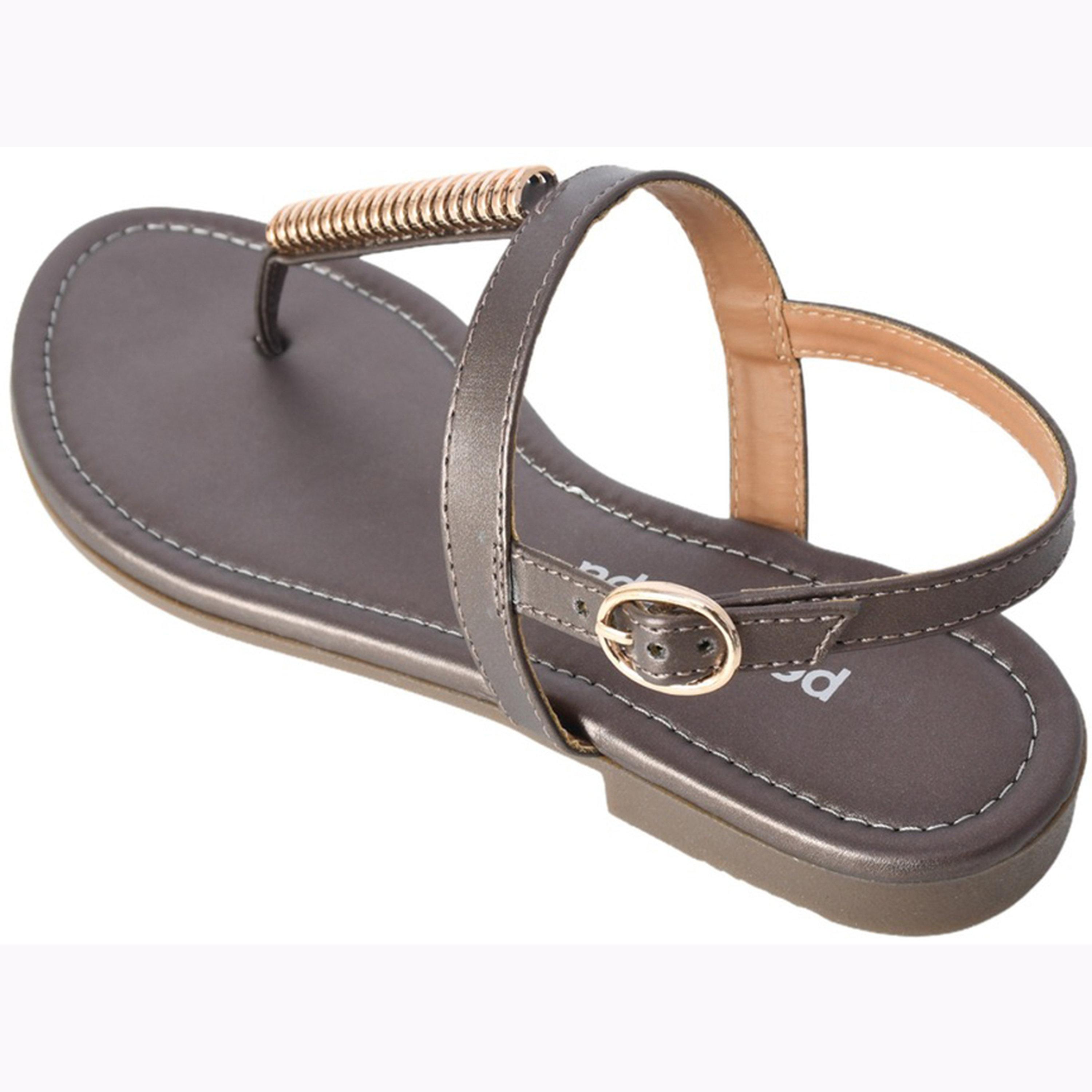 صندل بشريط مزين وإبزيم-women-shoes-sandals-flats-image-6
