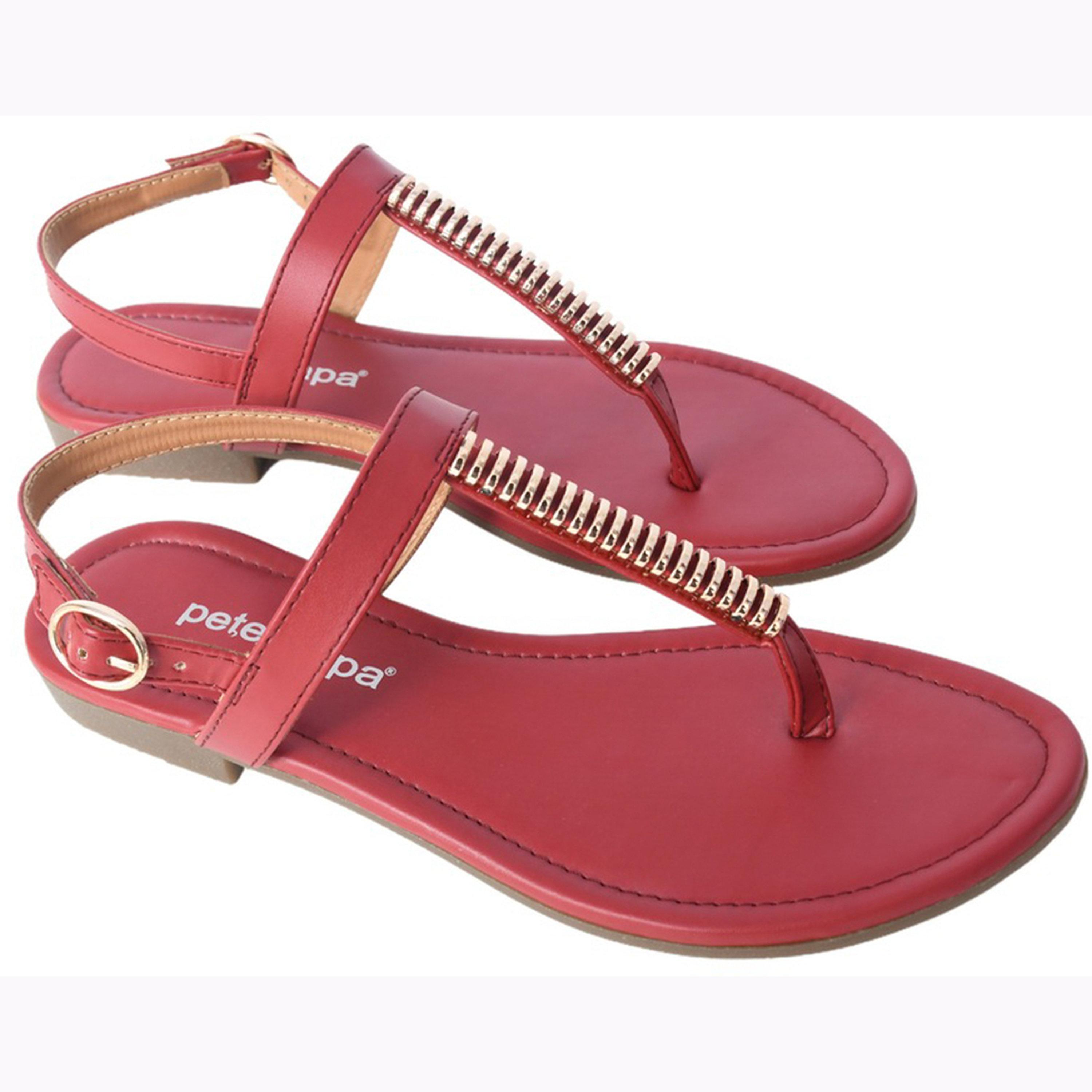 Take Two Embellished Strap Sandals with Buckle-women-shoes-sandals-flats-image-1