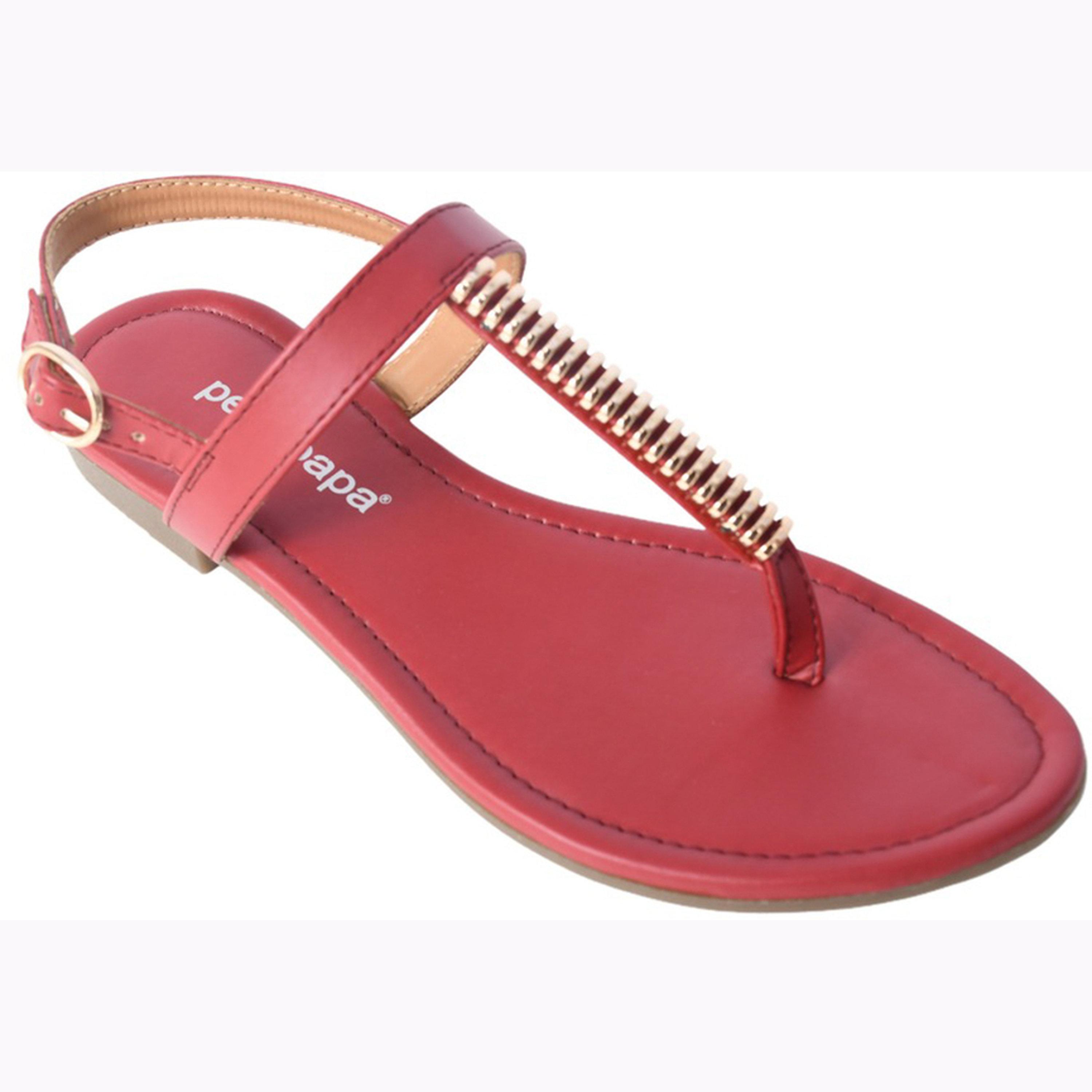 Take Two Embellished Strap Sandals with Buckle-women-shoes-sandals-flats-image-4