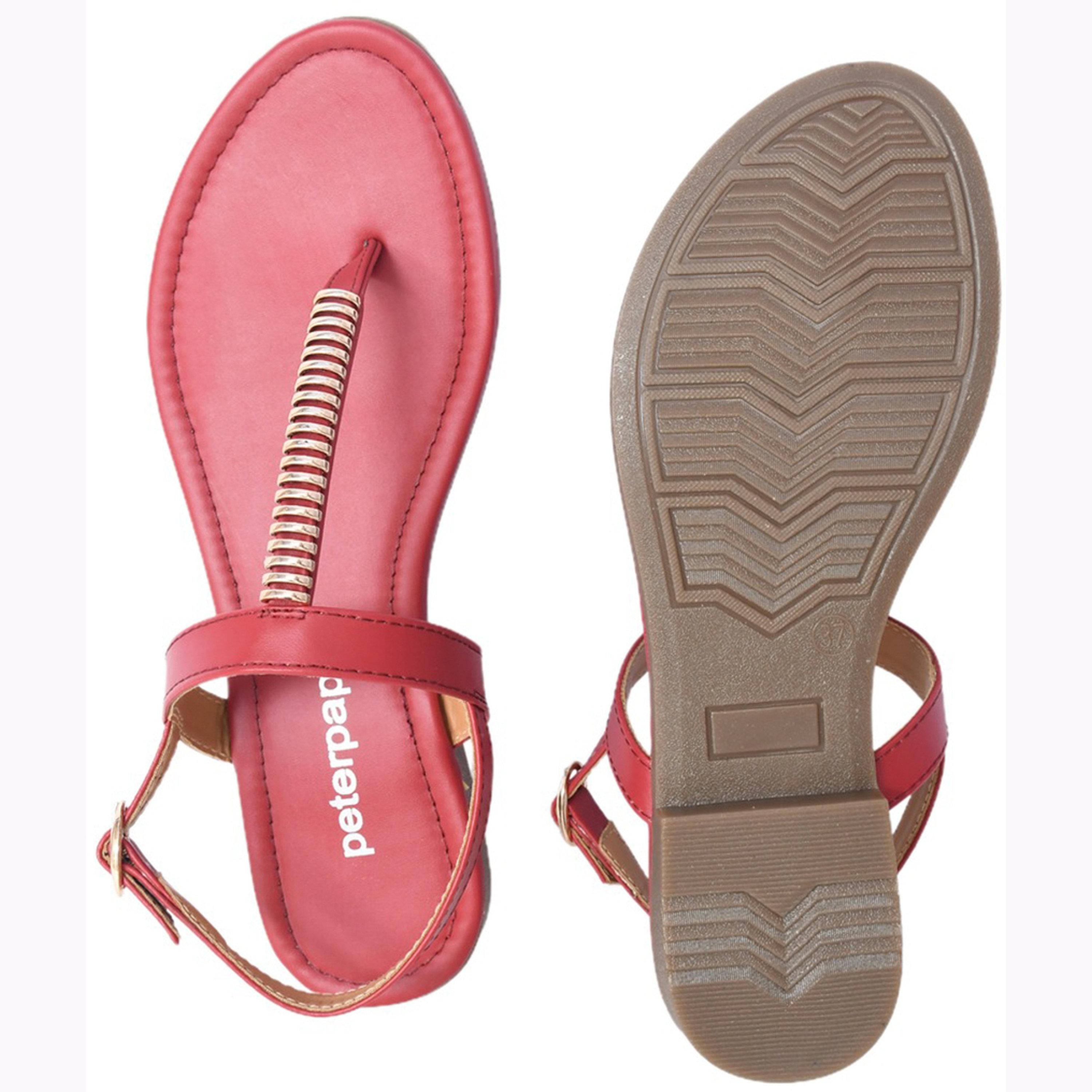 صندل بشريط مزين وإبزيم-women-shoes-sandals-flats-image-5