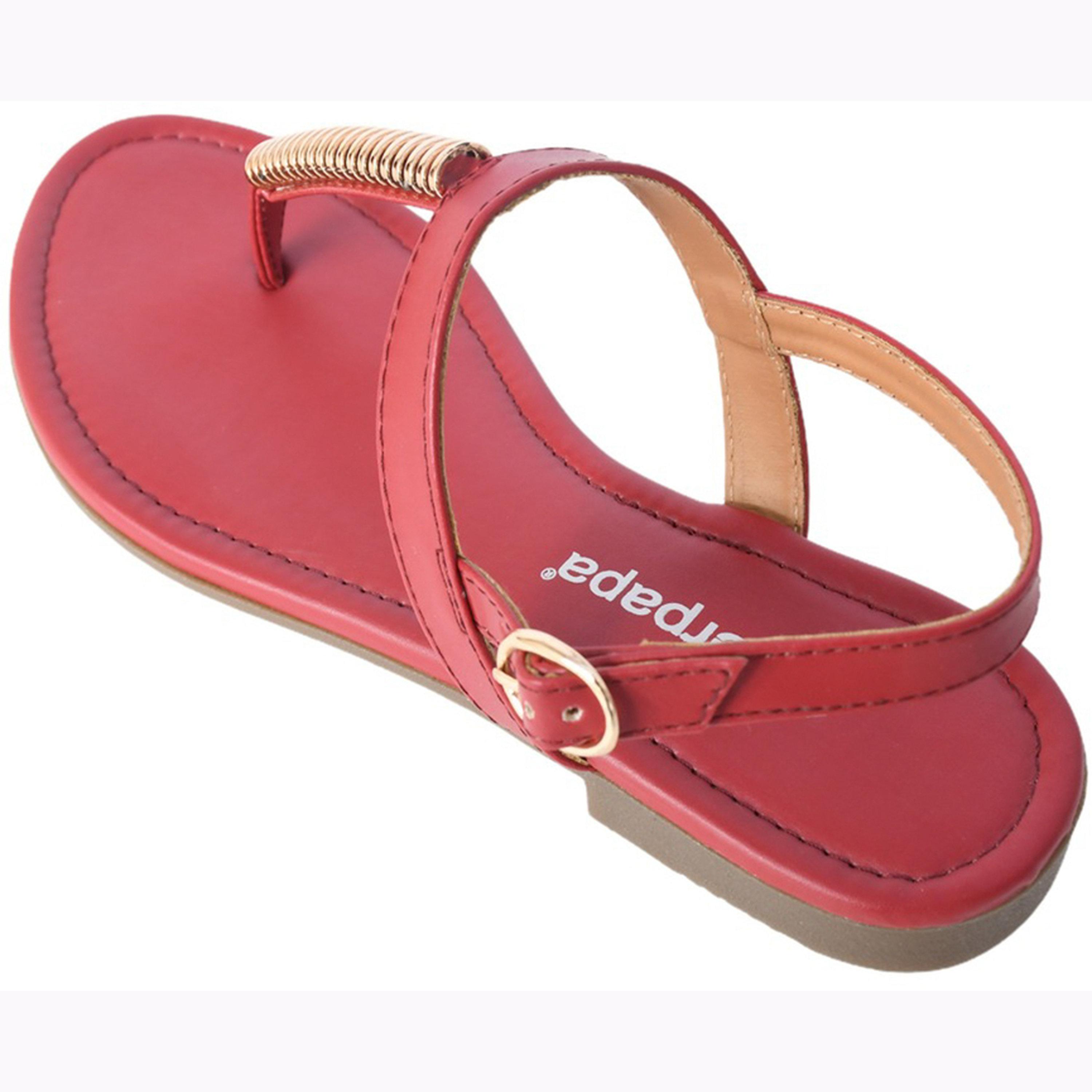 صندل بشريط مزين وإبزيم-women-shoes-sandals-flats-image-6