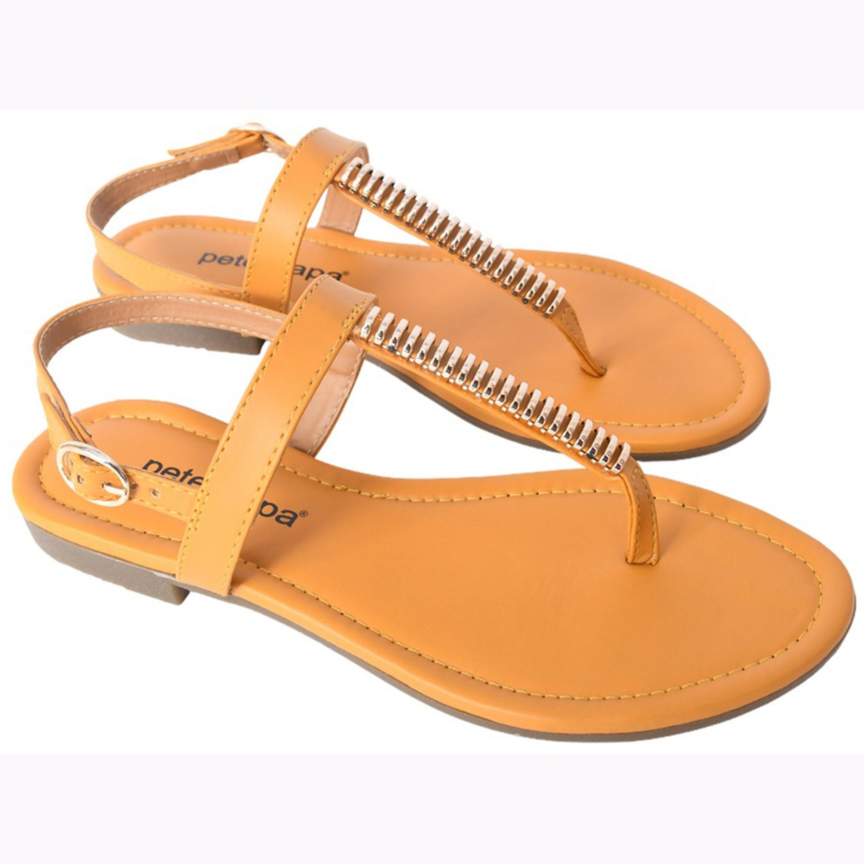 Take Two Embellished Strap Sandals with Buckle-women-shoes-sandals-flats-image-1