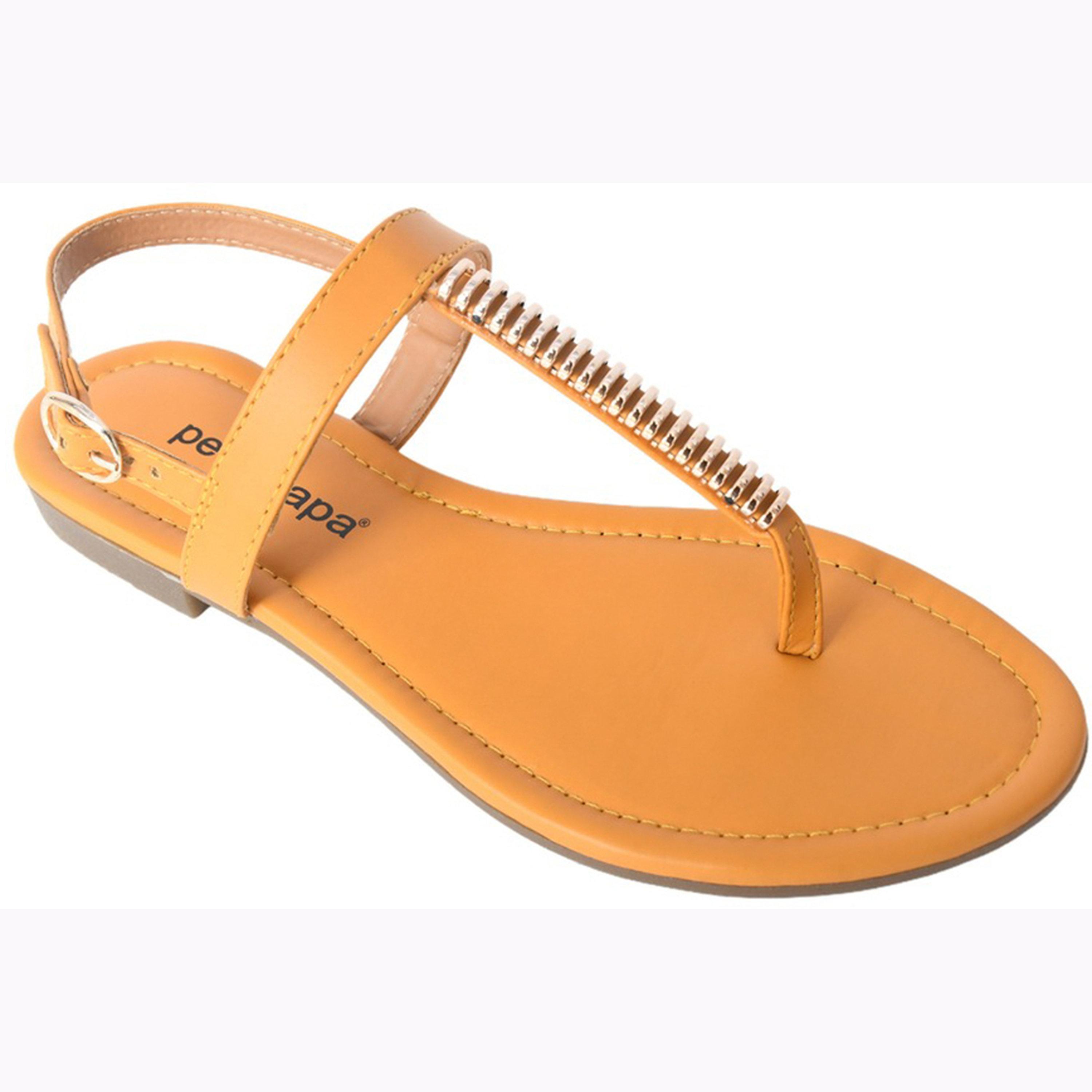 صندل بشريط مزين وإبزيم-women-shoes-sandals-flats-image-4